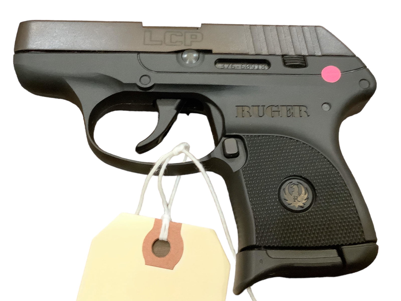 Ruger Model 03701 LCP .380 Auto Caliber Semi-auto Pistol SN: 376-60918: Ruger Model 03701 LCP .380 Auto Caliber Semi-auto Pistol SN: 376-60918 including 1 magazine, soft case and original box. Be aware of additional charges as shipping restrictions require all handguns to