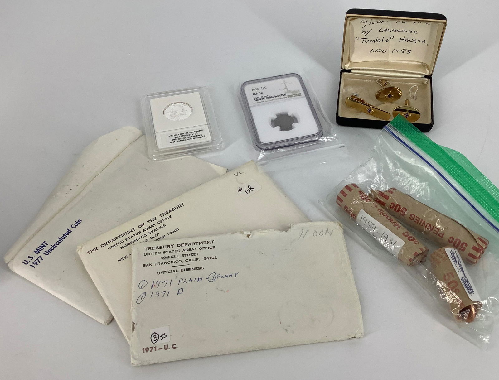 Box Of Coins + Pair Of Cuff Links (1 of 7)