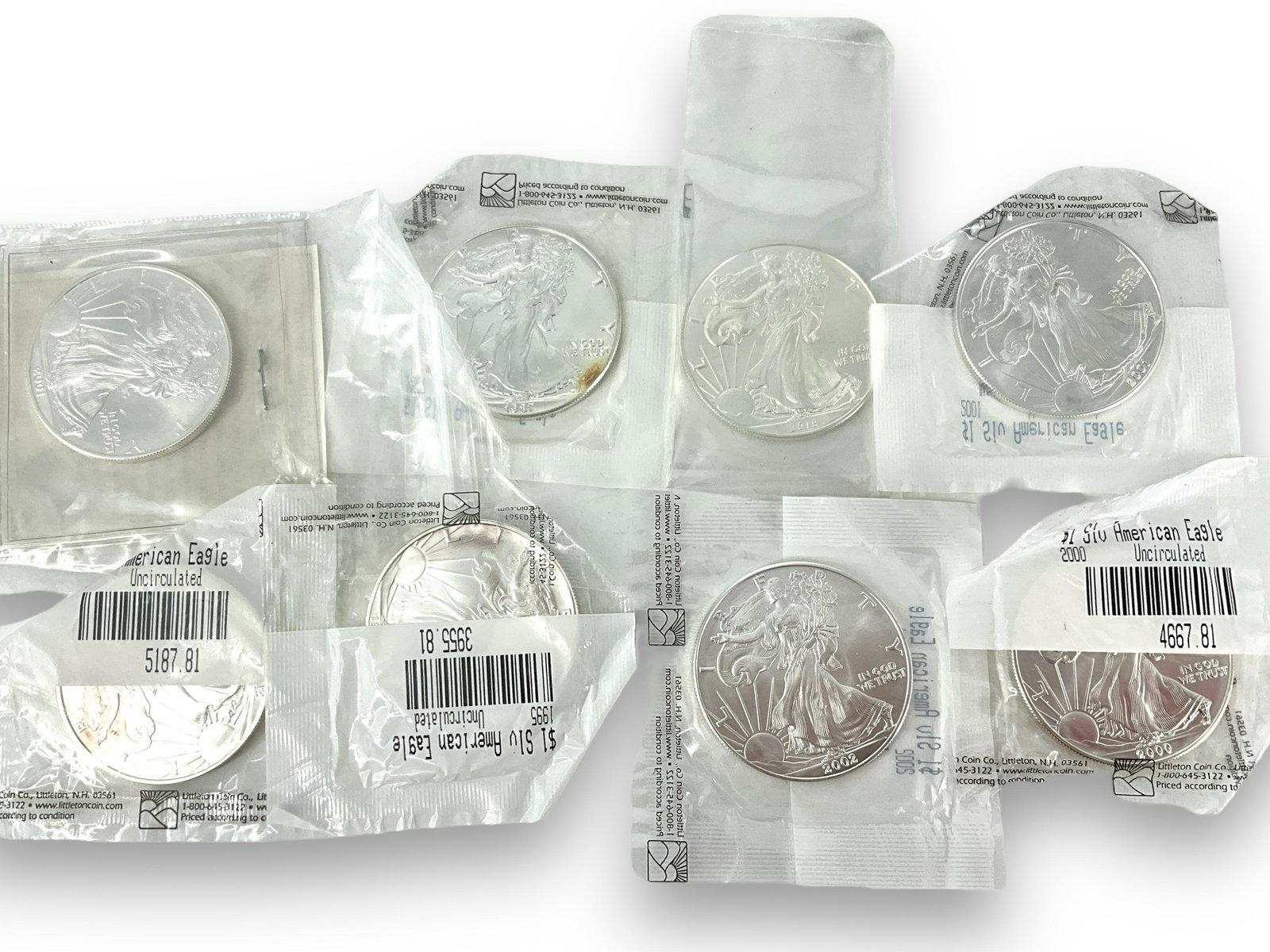 Eight U.S. Silver Eagles (1 of 3)