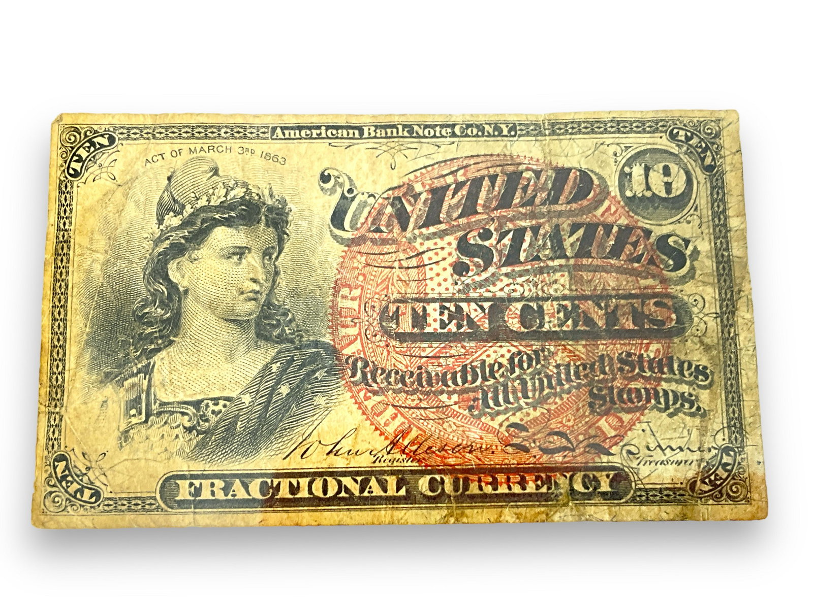 U.S. Ten Cent Fractional Currency Note (1 of 3)