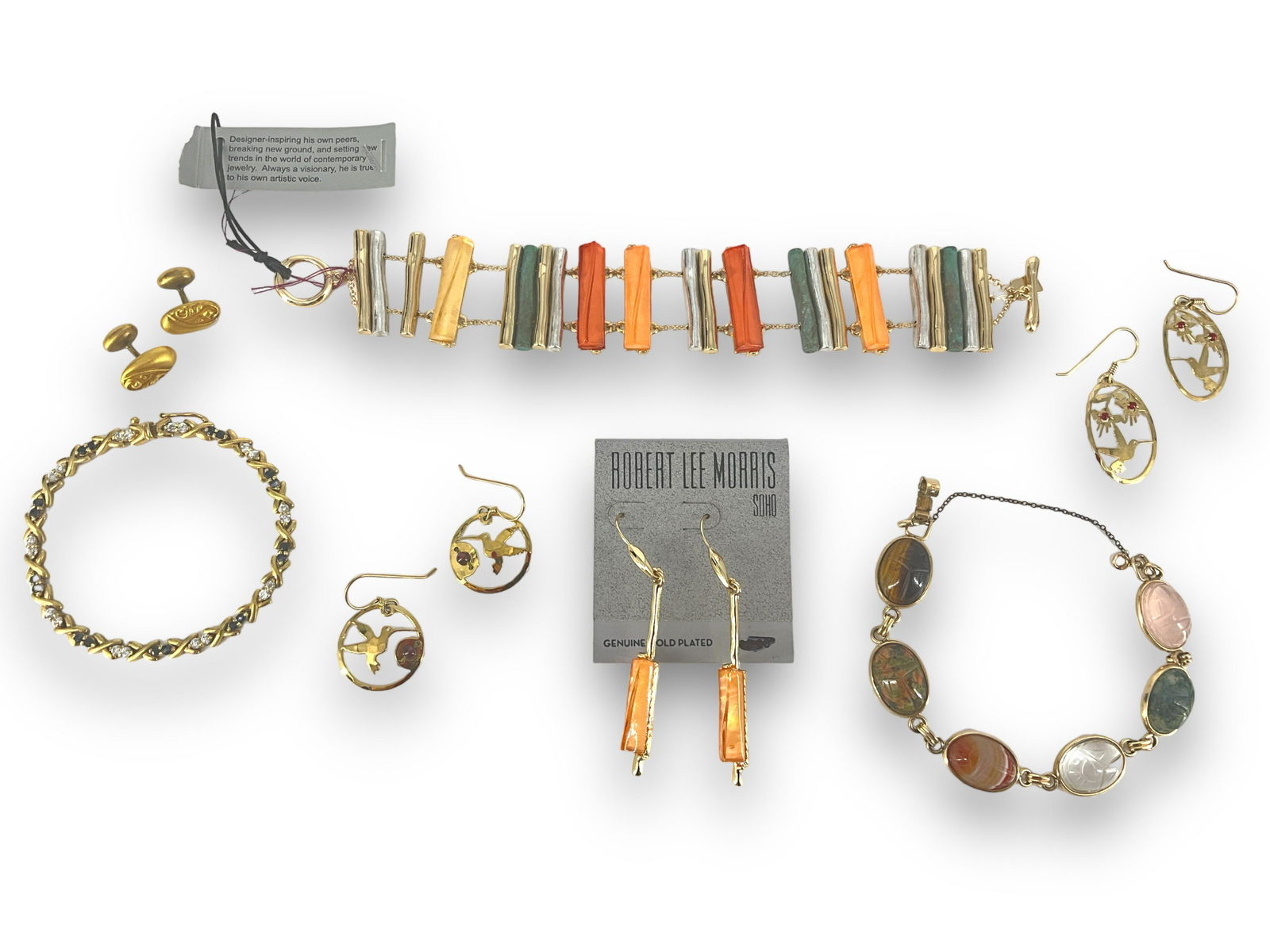 Gold Filled & Plated Jewelry Items Including Krementz (1 of 8)