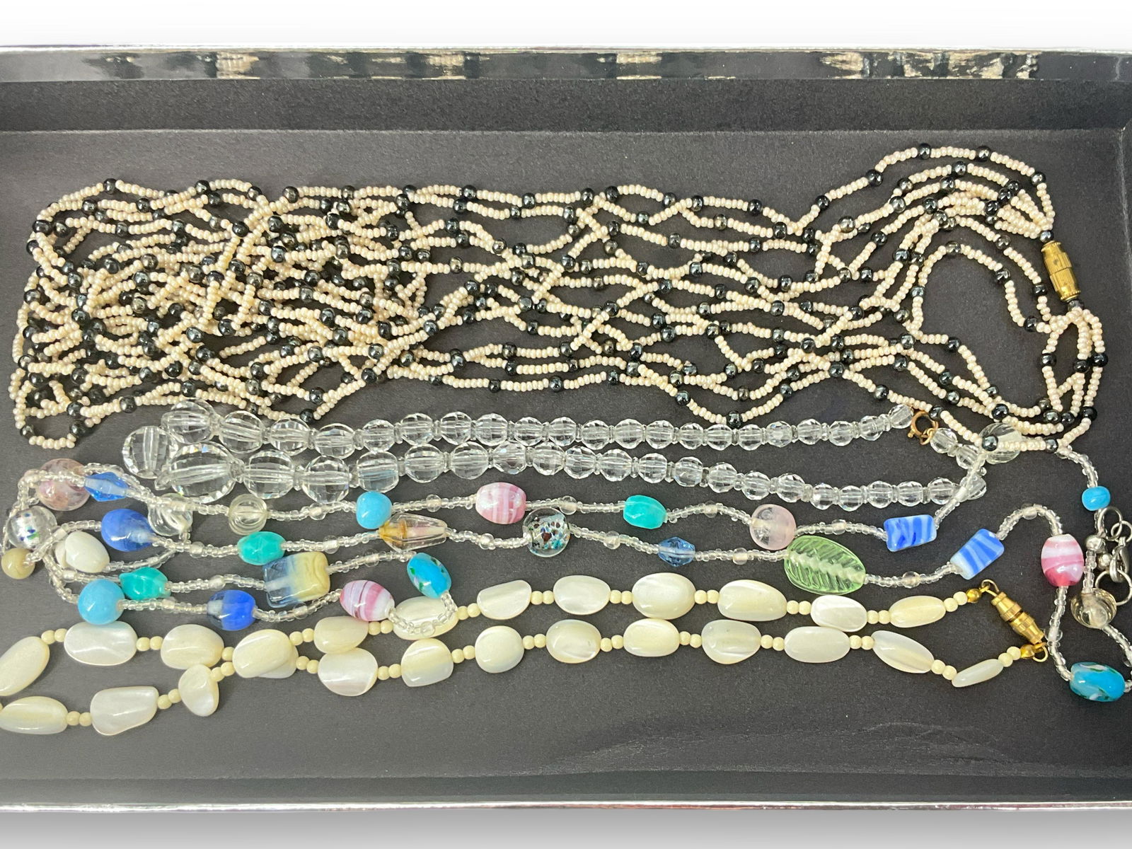 Glass, Crystal, Seed Pearl Necklaces (1 of 5)