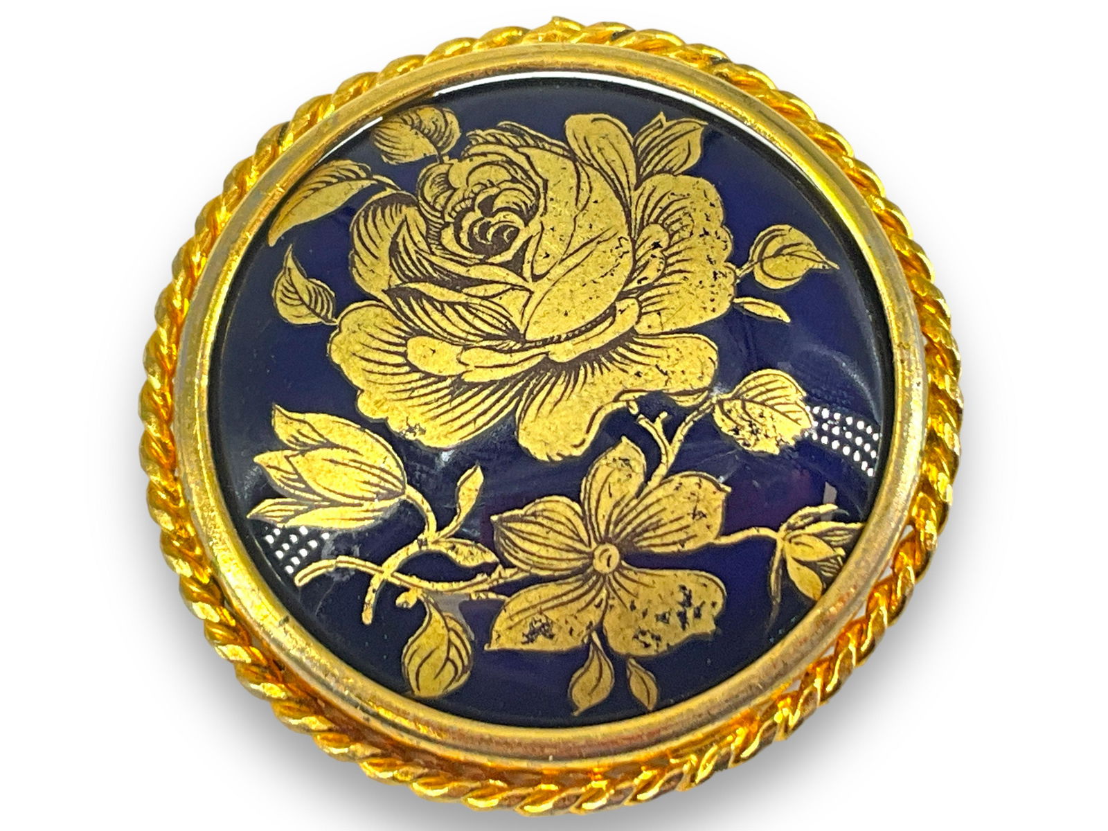 Limoges Cobalt Blue Enamel Pin (1 of 4)