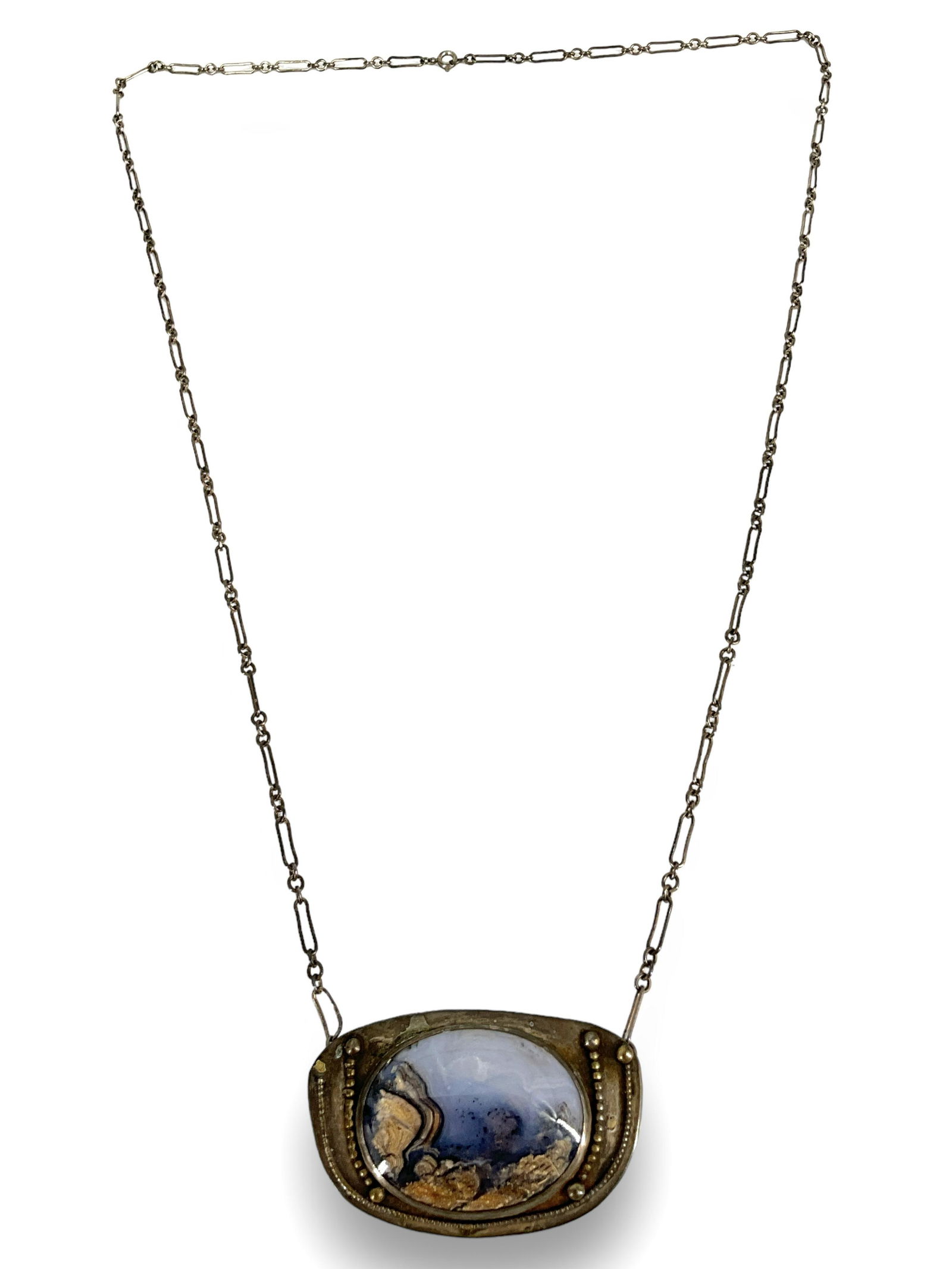 Beautiful Hand Crafted Large Agate Stone Necklace (1 of 5)