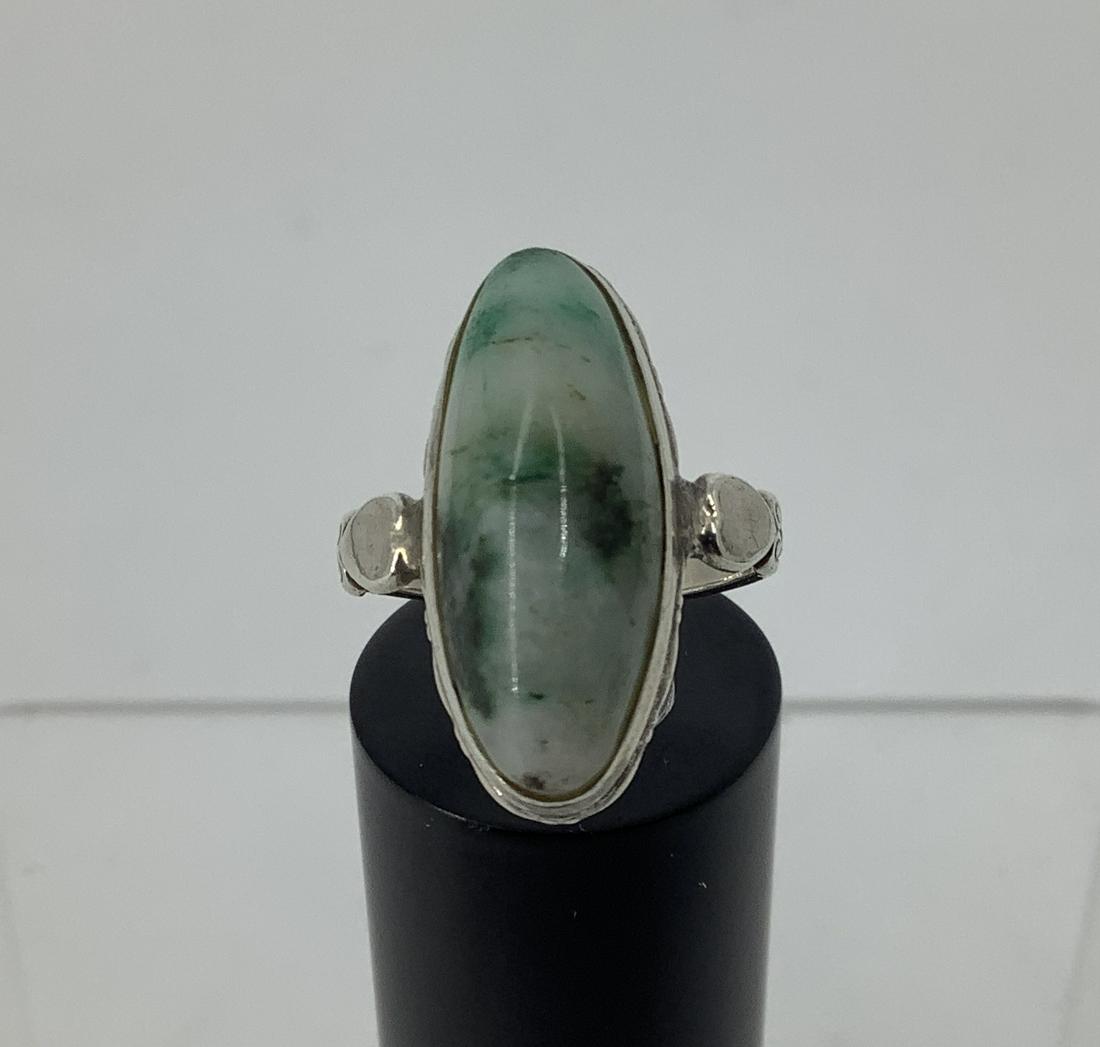 Sterling Silver and Jade Stone Ring (1 of 5)