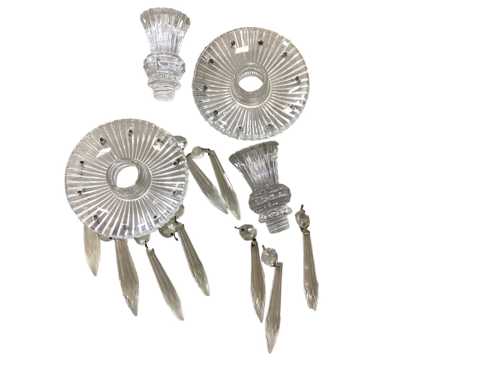 Lot of Heisey Ridgeleigh Parts: Lot of Heisey Ridgeleigh Parts