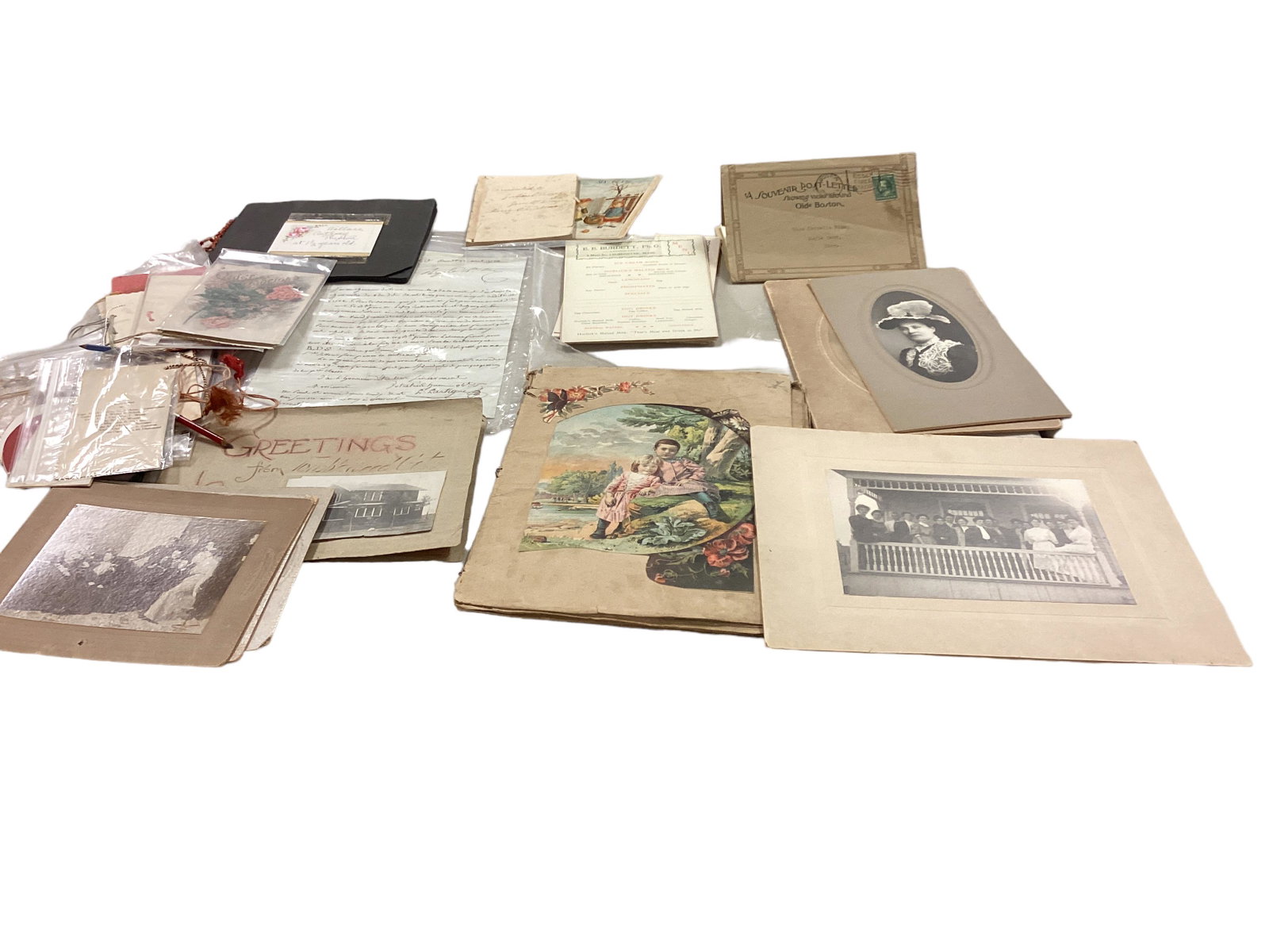 Antique Ephemera Including Pictures, Cards, Dance Cards 1880s - Early 1900s: Antique Ephemera Including Pictures, Cards, Dance Cards 1880s - Early 1900s