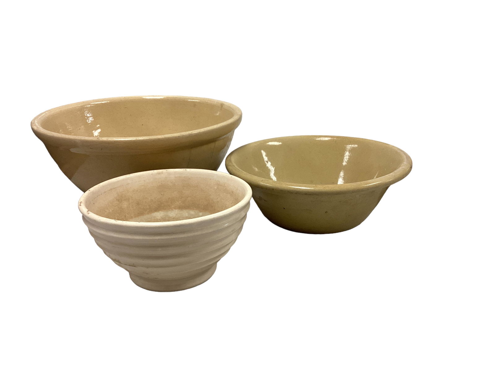 Lot of (3) Stoneware Bowls (1 of 1)