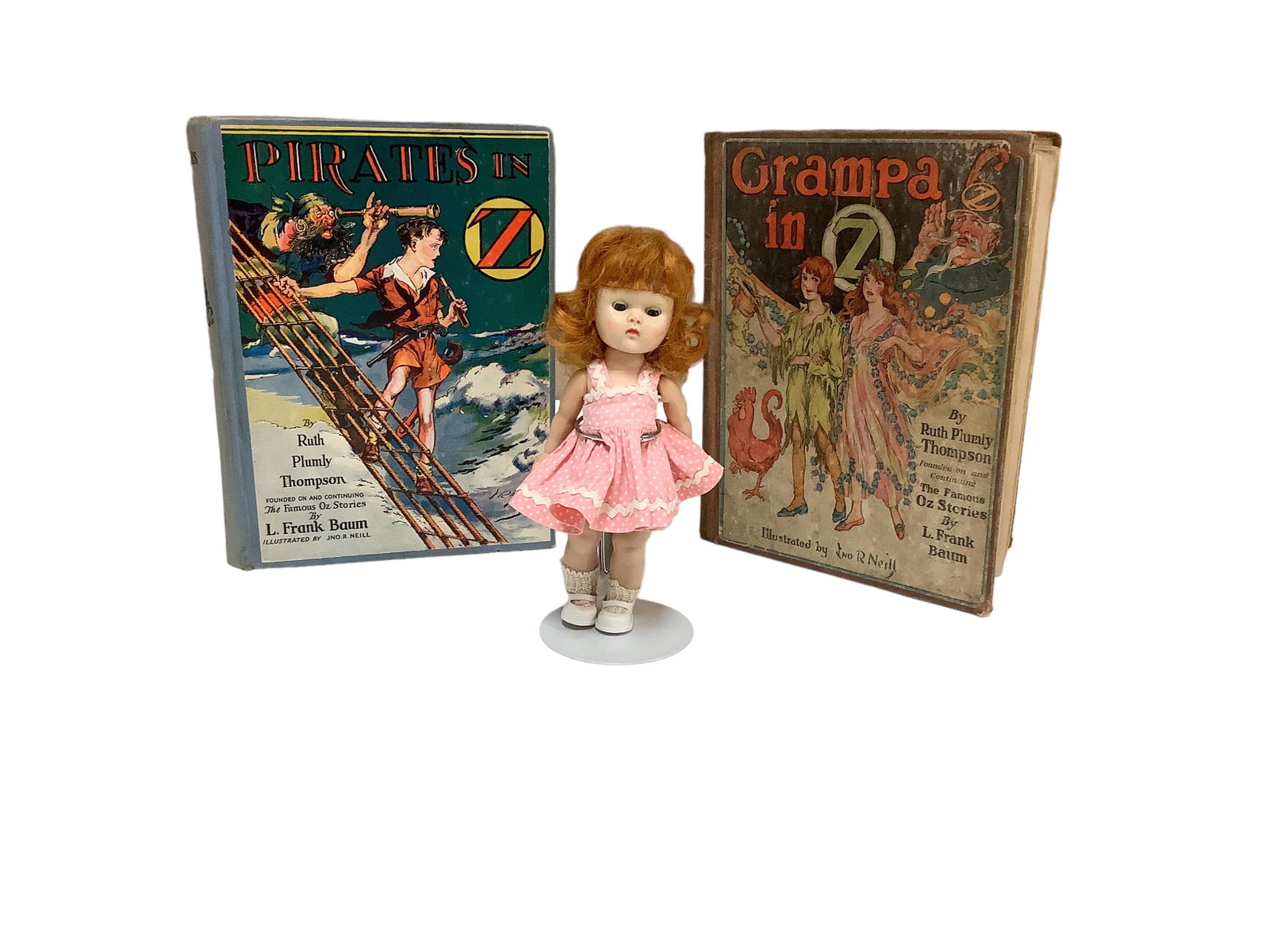 (2) Books ìThe Famous Oz Storiesî by L Frank Baum. Pirates in Oz. By Ruth Plumly.: (2) Books ìThe Famous Oz Storiesî by L Frank Baum. Pirates in Oz. By Ruth Plumly. Copyright 1931. 8î Ginny Walking Doll. See photo