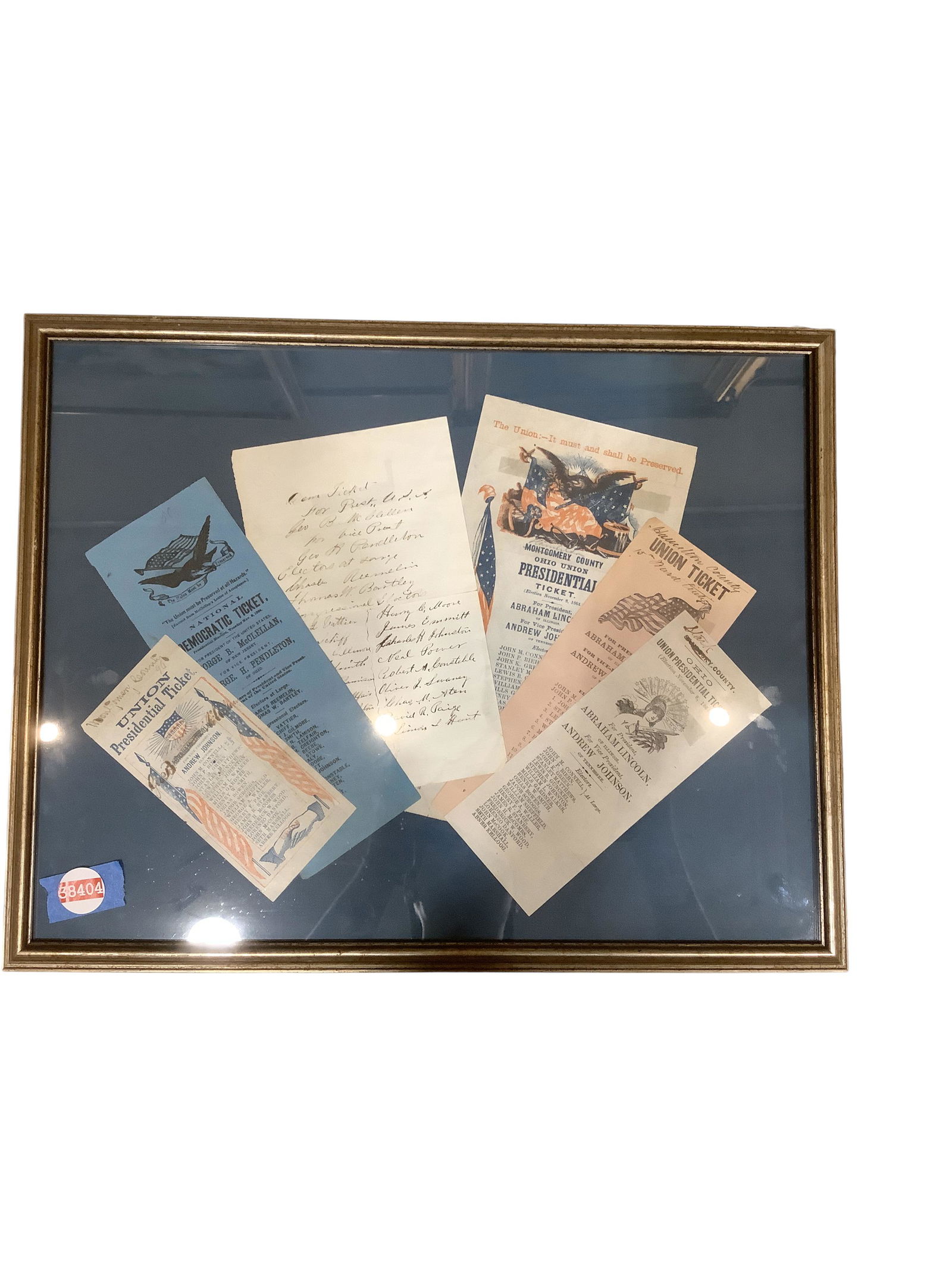 Framed 1864 Presidential Election Ephemera (1 of 5)