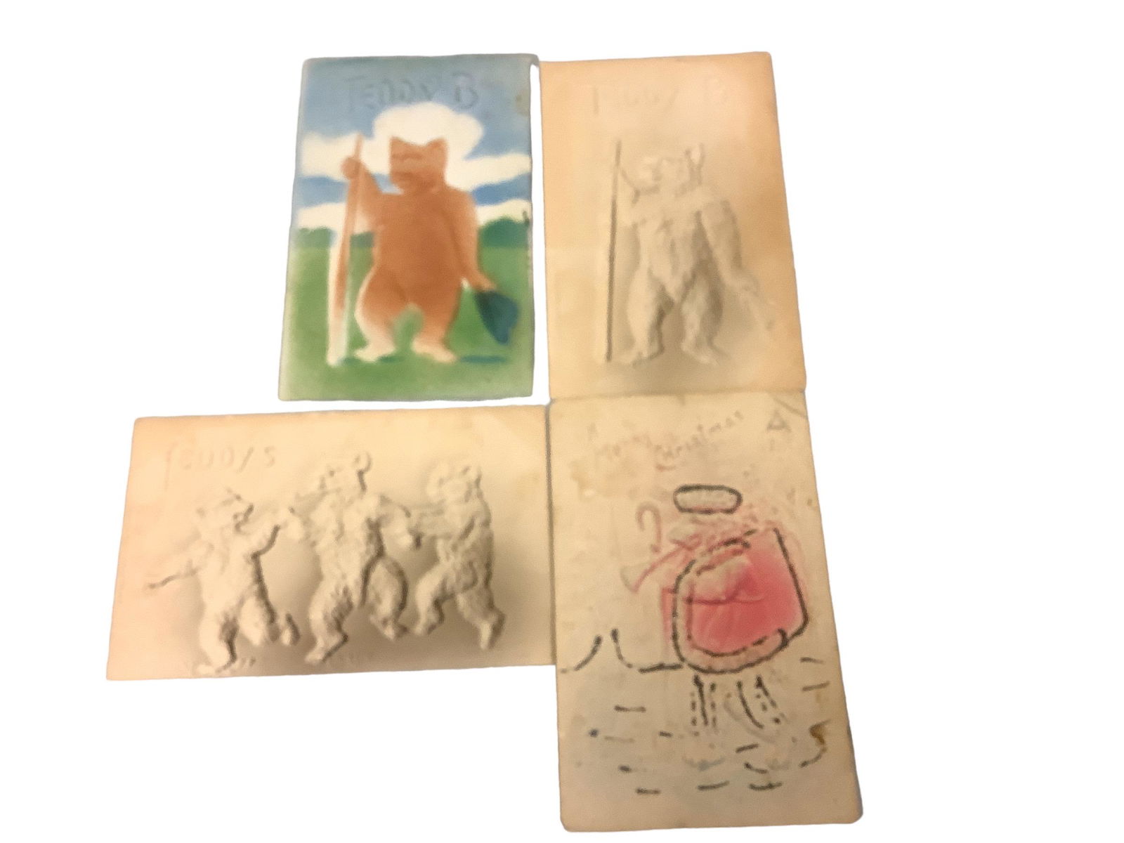 8 Vintage Embossed Teddy Bear Post Cards (1 of 2)