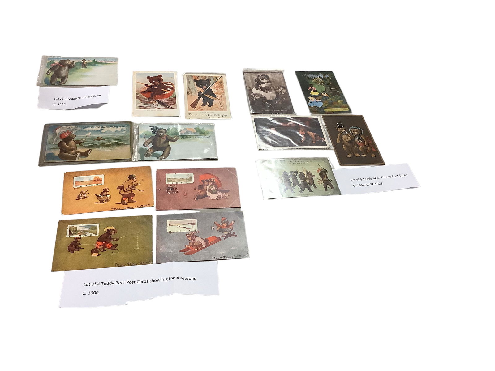 (14) Teddy Bear Themed Postcards (1 of 2)