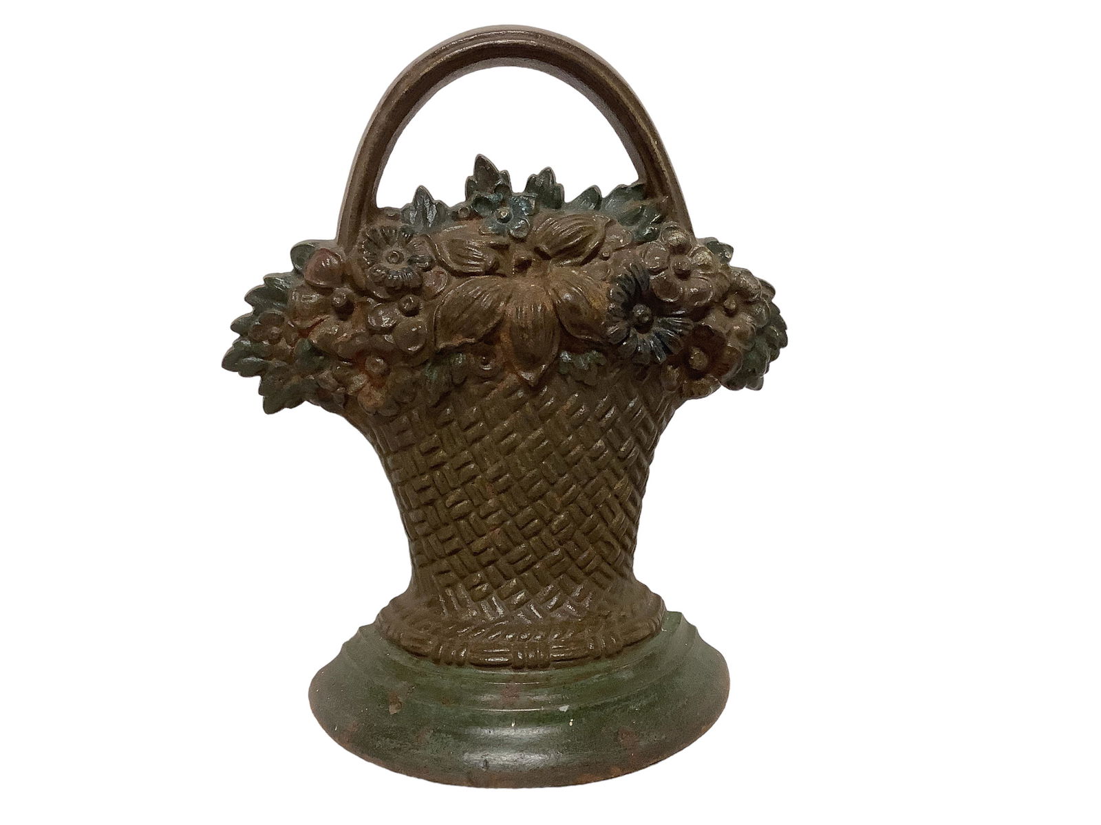 Vintage Flower Basket Door Stop (1 of 2)