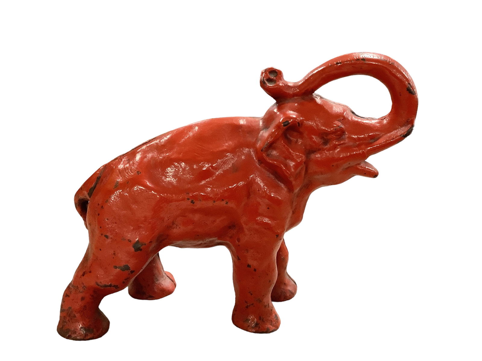Cast Iron Red Elephant Door Stop (1 of 1)