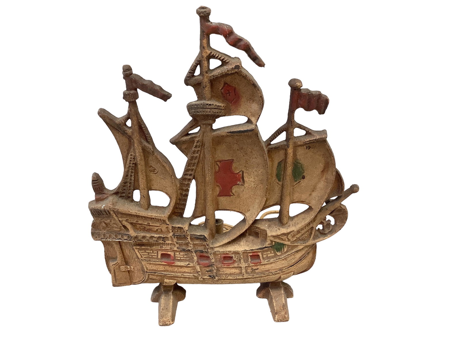 Metal Ship Doorstop with a Light: Metal Ship Doorstop with a Light 12î x10î