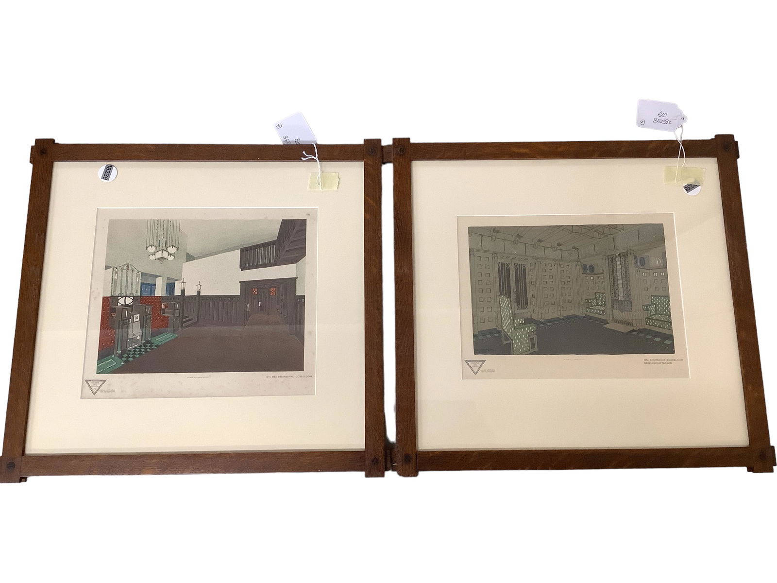(2) Hand Colored Prints, Interior Scenes including Arts and Crafts (1 of 5)