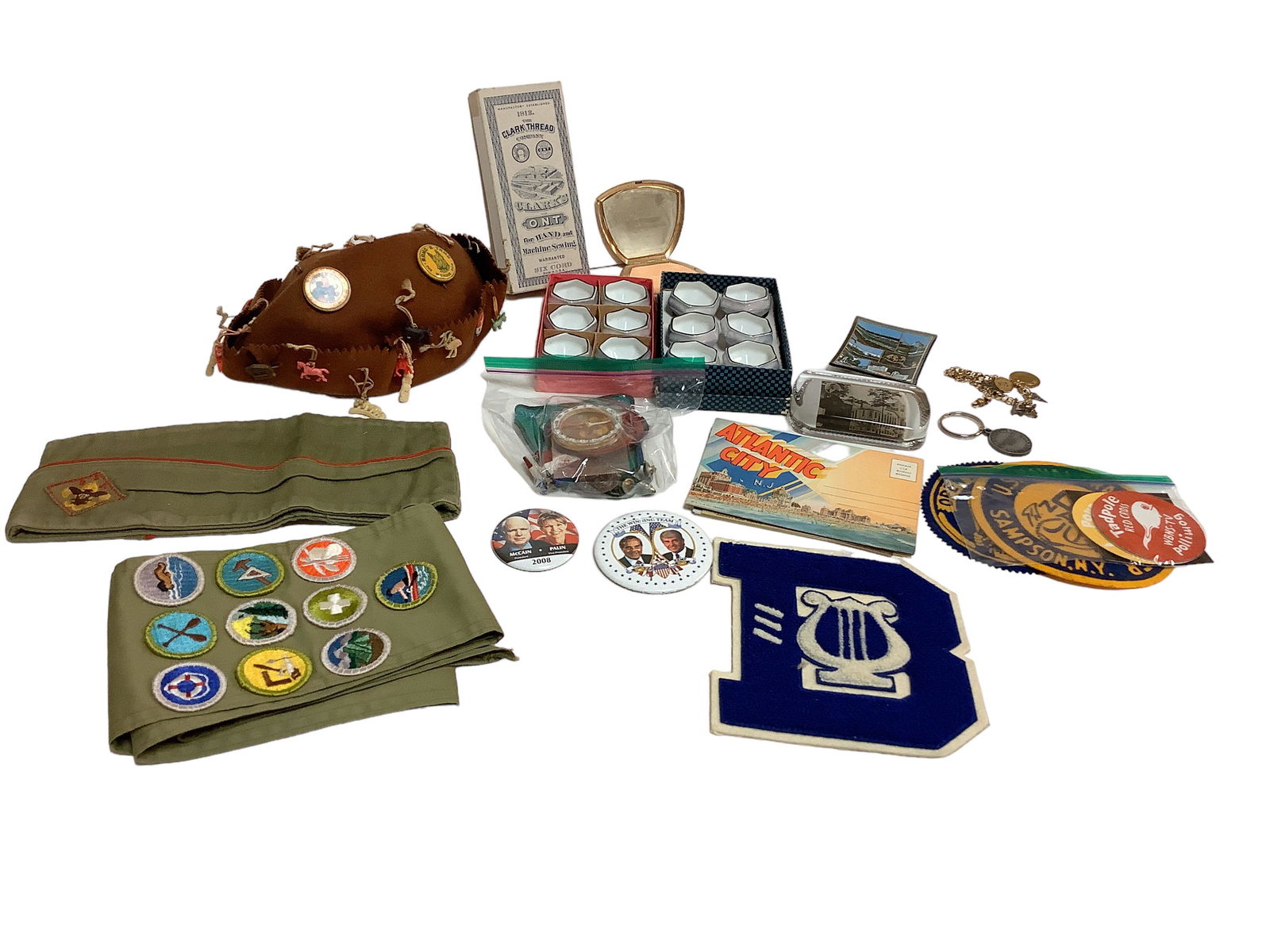 Vintage Badges, Political Pins, Advertising, Postcards, One of a Kind Beanie and More (1 of 1)