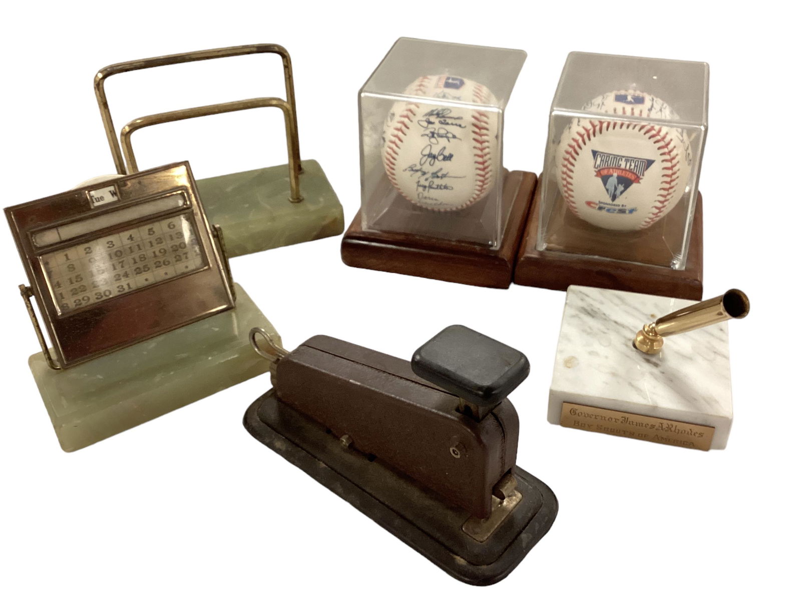 Vintage Desk Accessories and Advertising Baseballs (1 of 4)