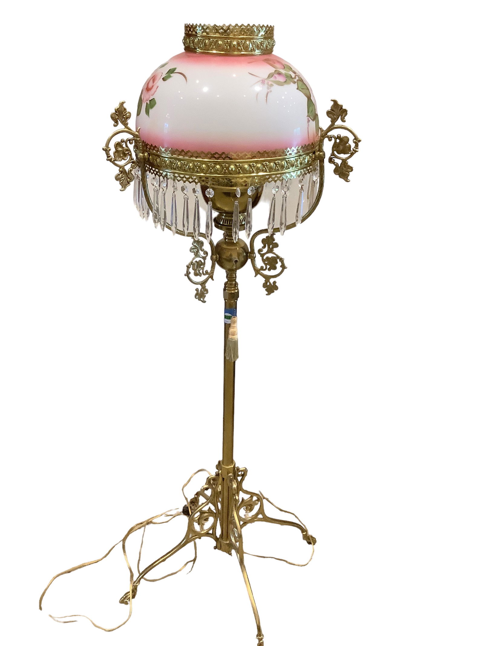 Victorian Style Brass Floor Lamp (1 of 4)
