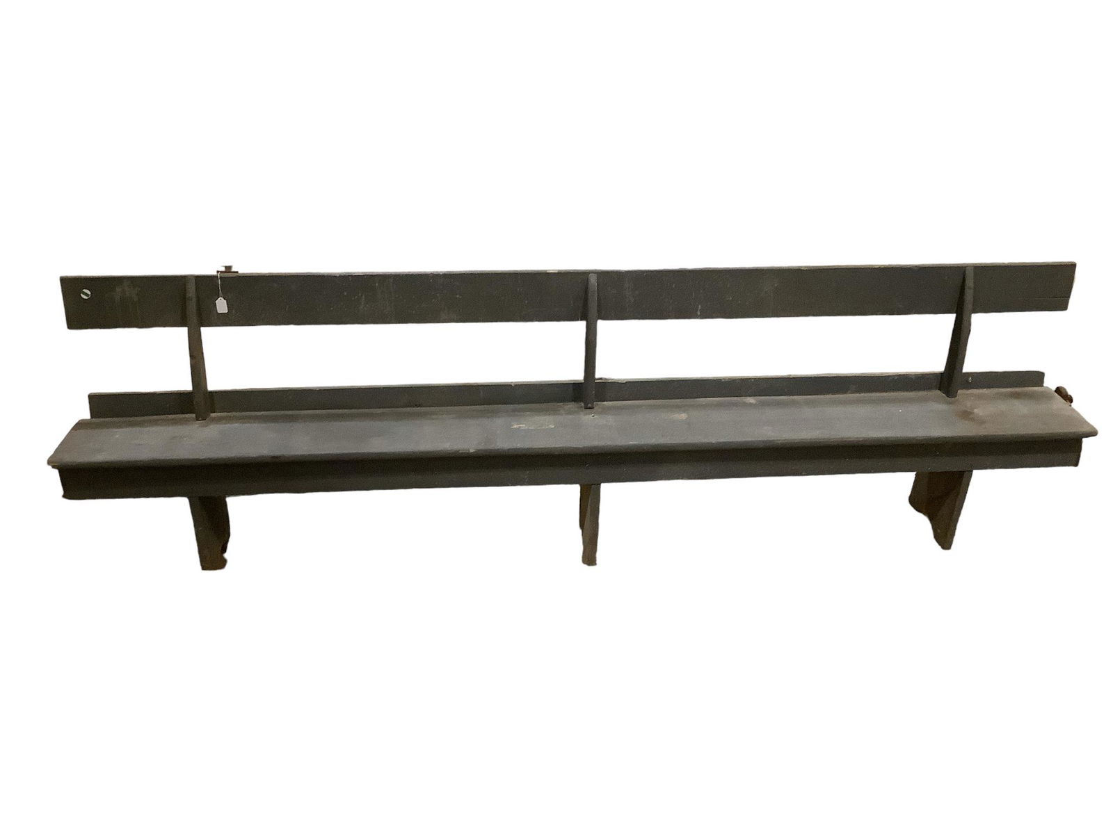 Primitive Blue Painted Bench (1 of 4)