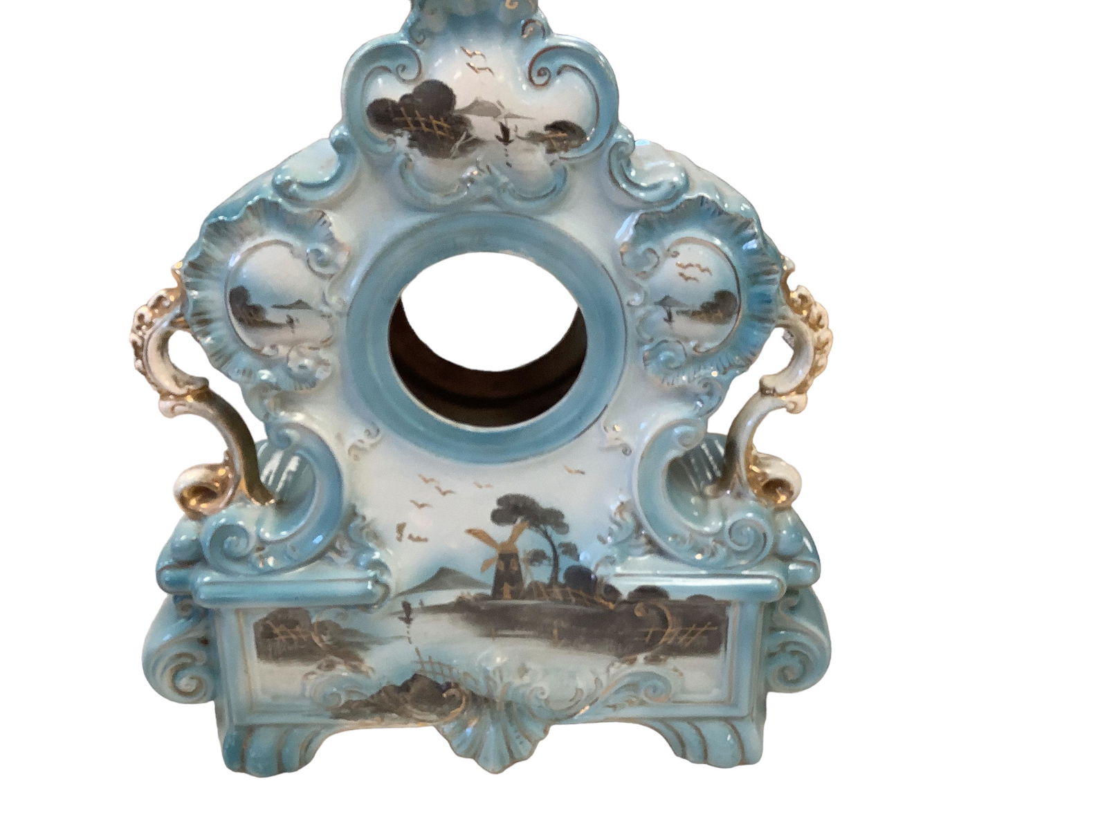 China Windmill Mantle Clock Case (1 of 2)