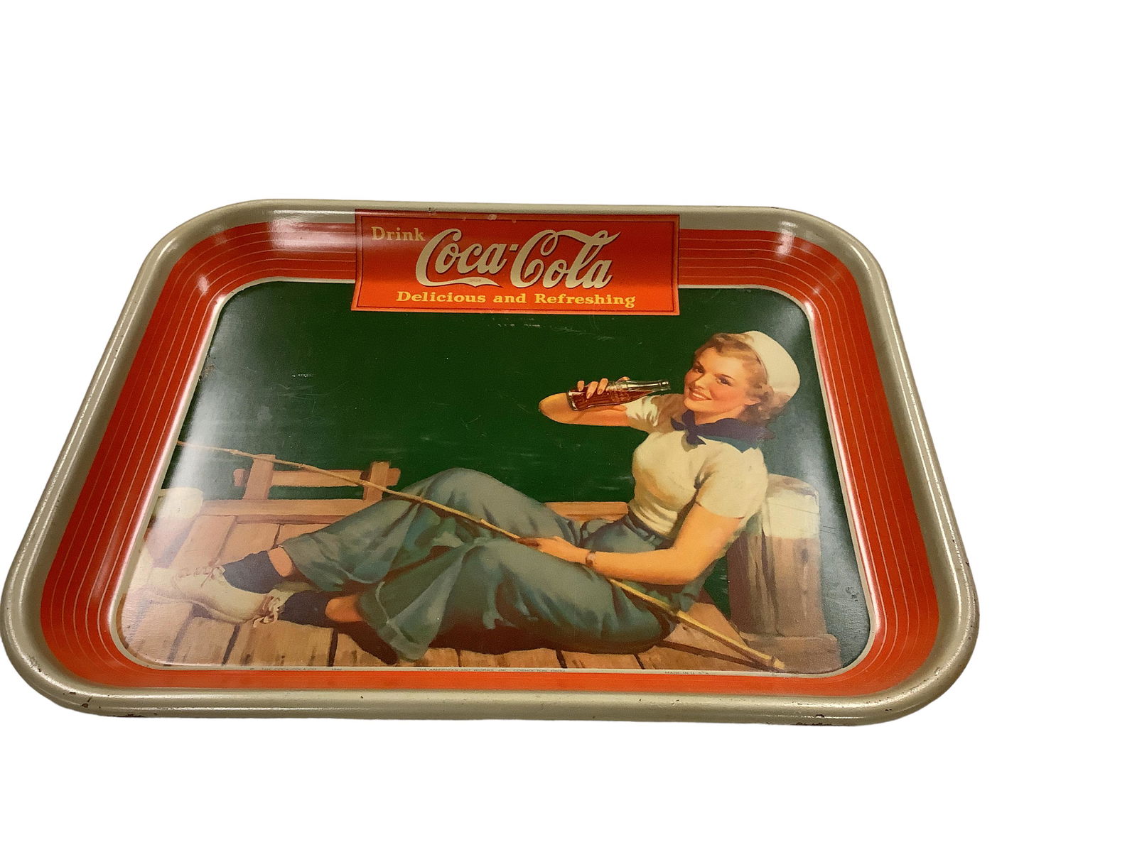 Coca-Cola 1940 Original Tray by American Art Works, Coshocton, OH (1 of 3)
