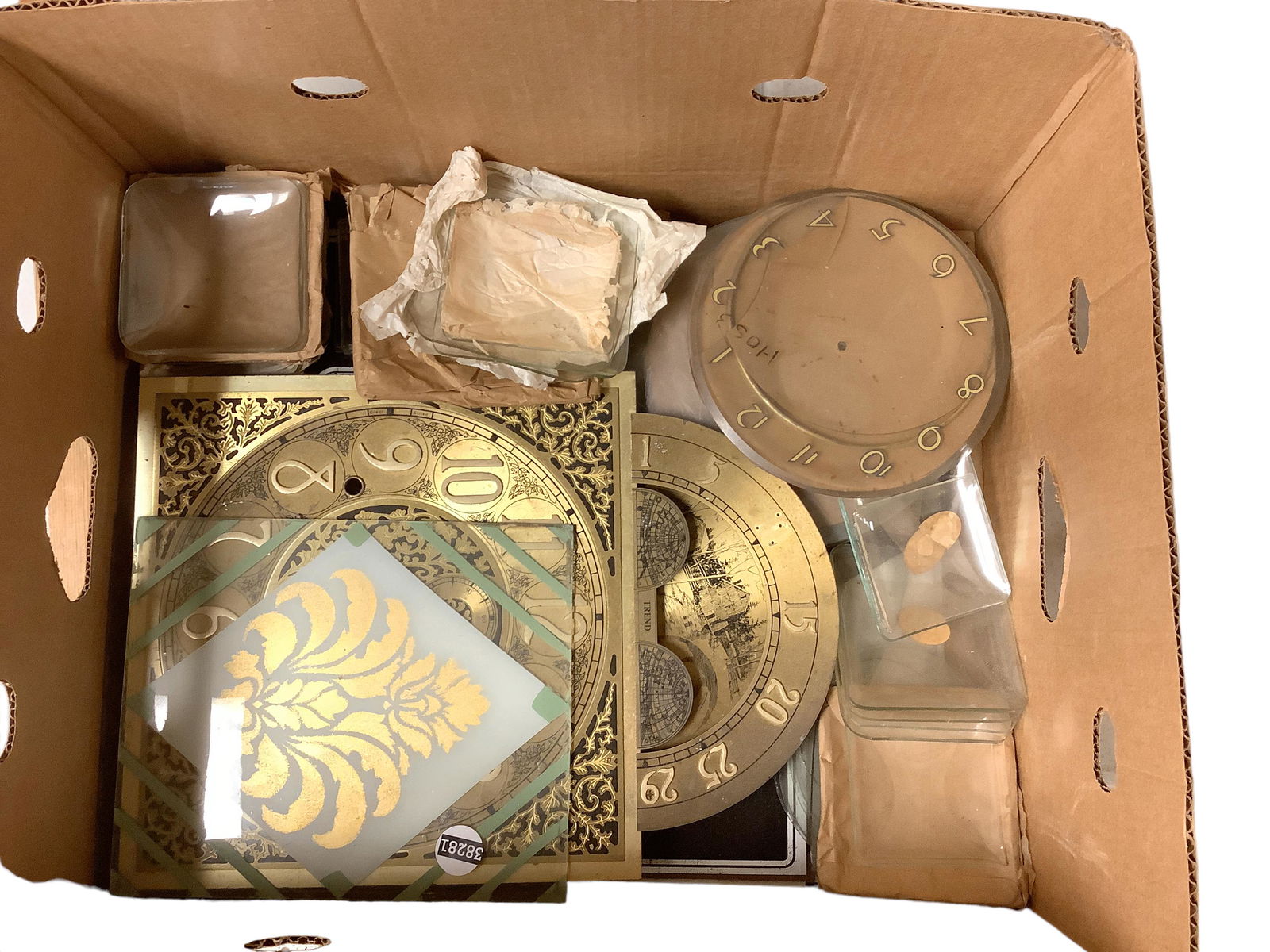Box Lot of Vintage Clock Parts (1 of 1)
