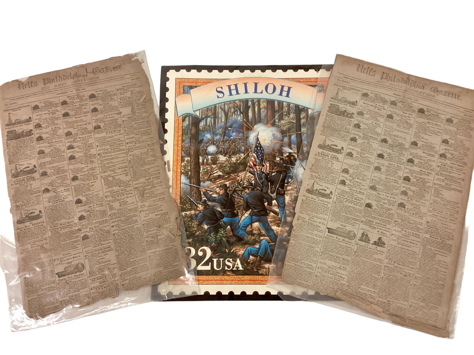 1817 Newspapers and 1994 Postal Poster (1 of 6)