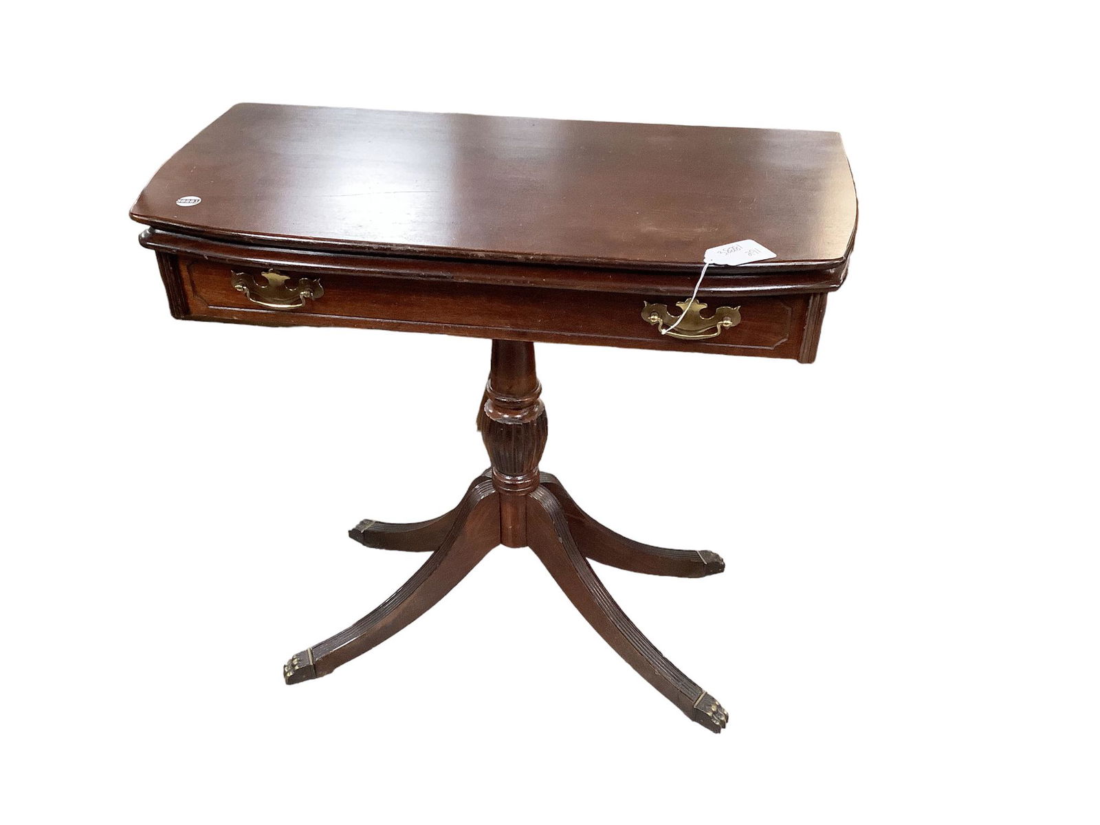Duncan Phyfe Mahogany Turn Top Card Table: Duncan Phyfe Mahogany Turn Top Card Table 32î x 32î x30î