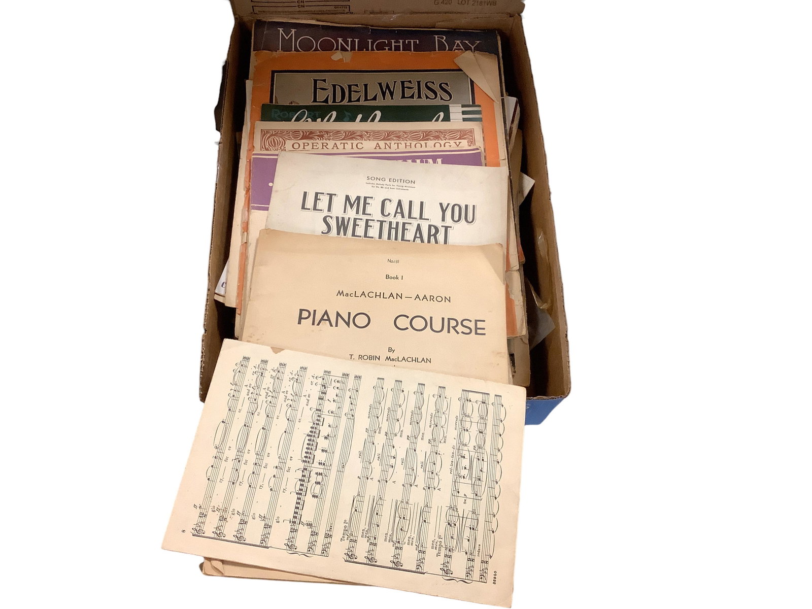 Box Lot Antique Sheet Music: Box Lot Antique Sheet Music As pictured