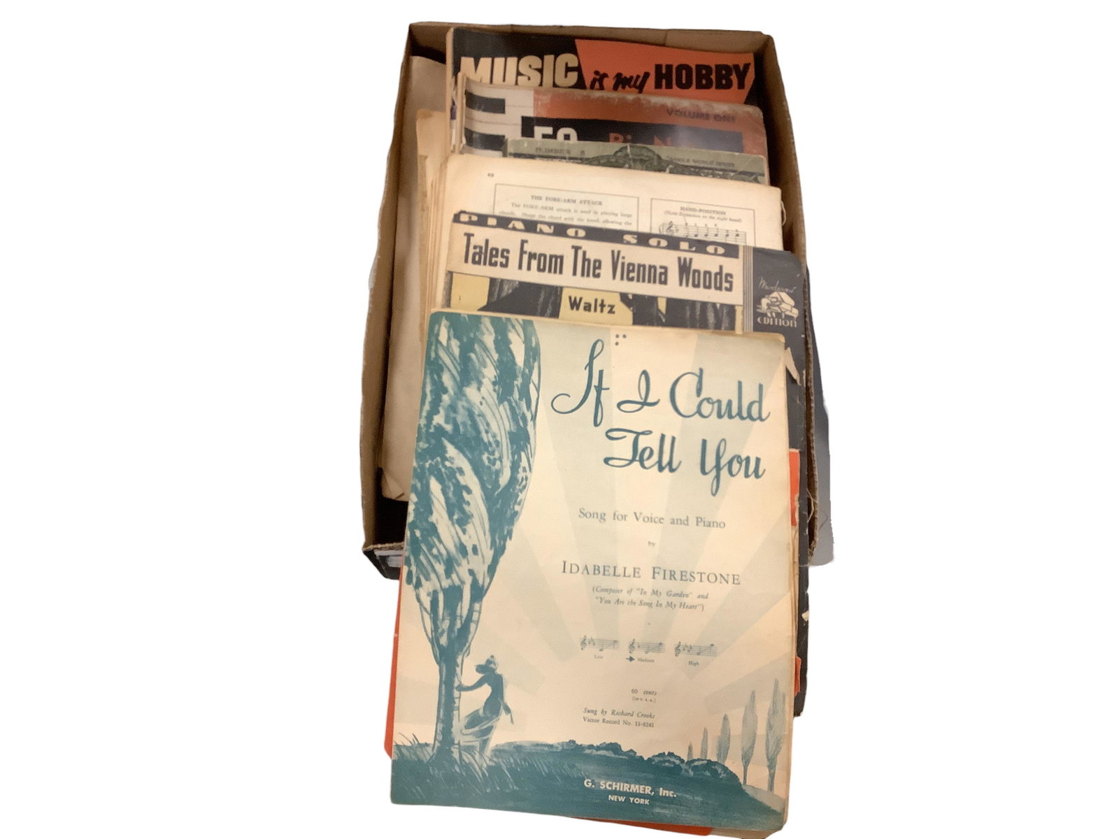 Box Lot Of Sheet Music: Box Lot Of Sheet Music As pictured
