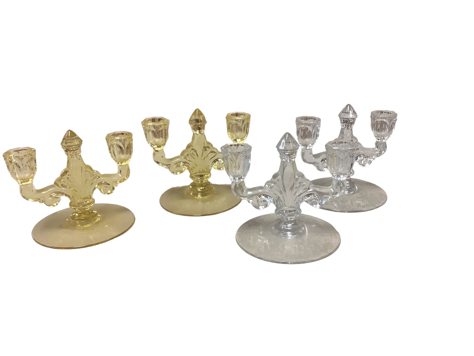 Heisey Glass Candle Holders (1 of 1)
