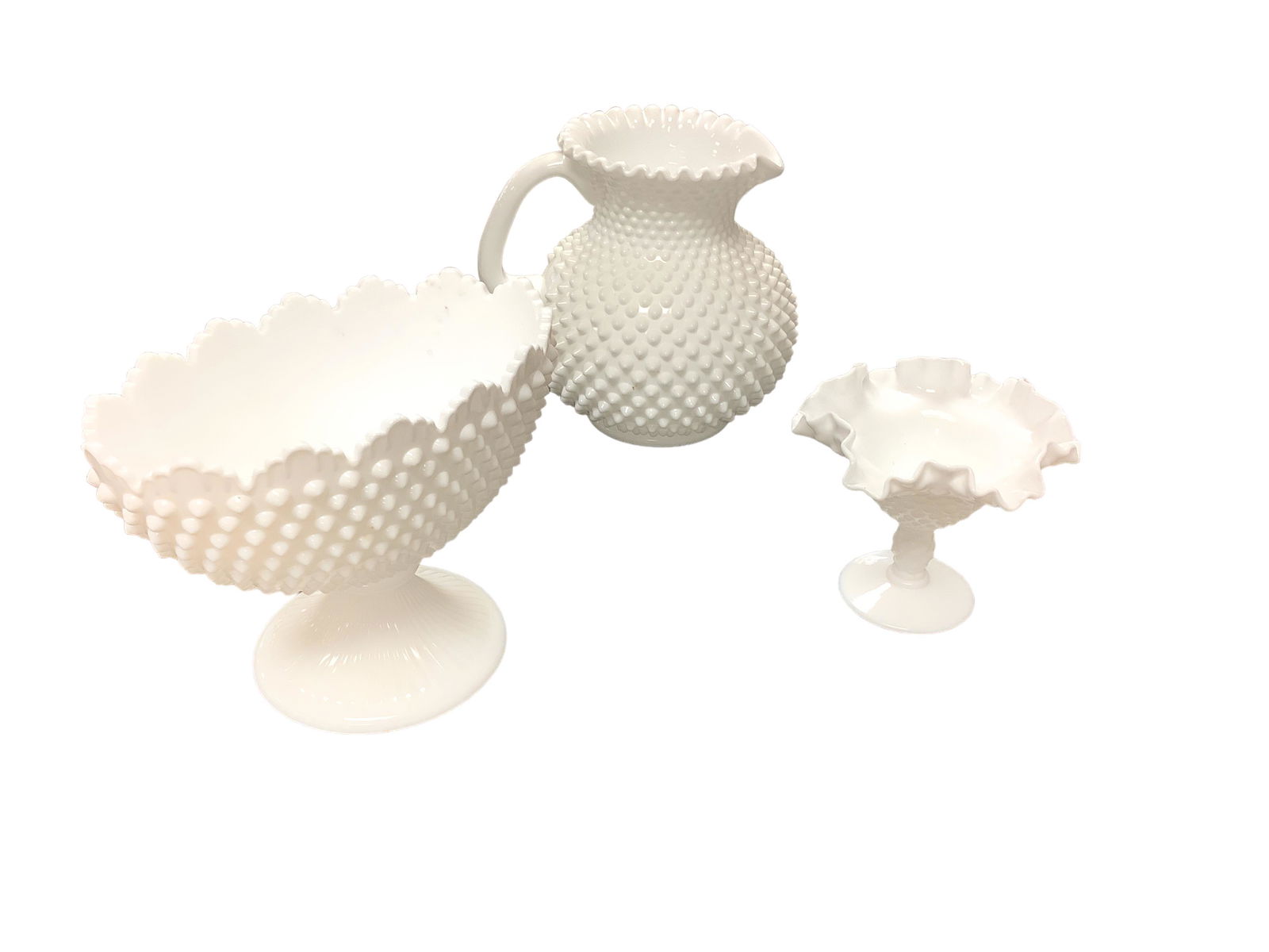 Hobnail Milk Glass Ware (1 of 1)