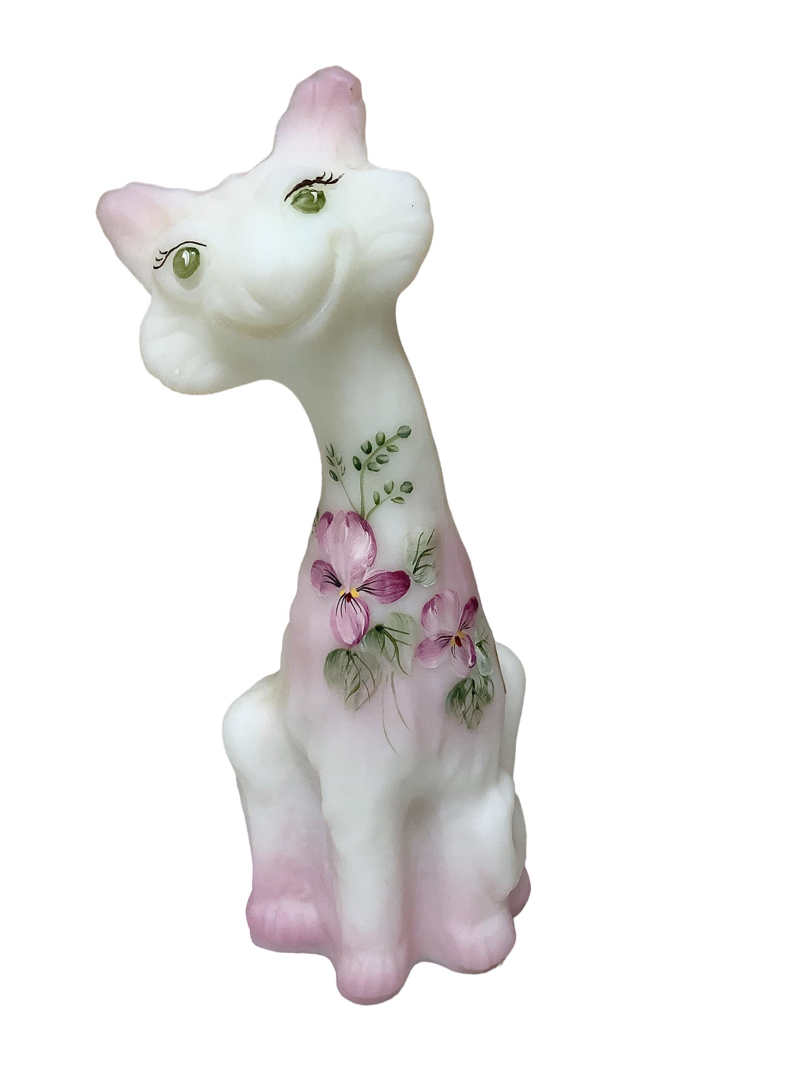 Fenton Glass 11î Alley Cat: Fenton Glass 11î Alley Cat Hand painted & signed
