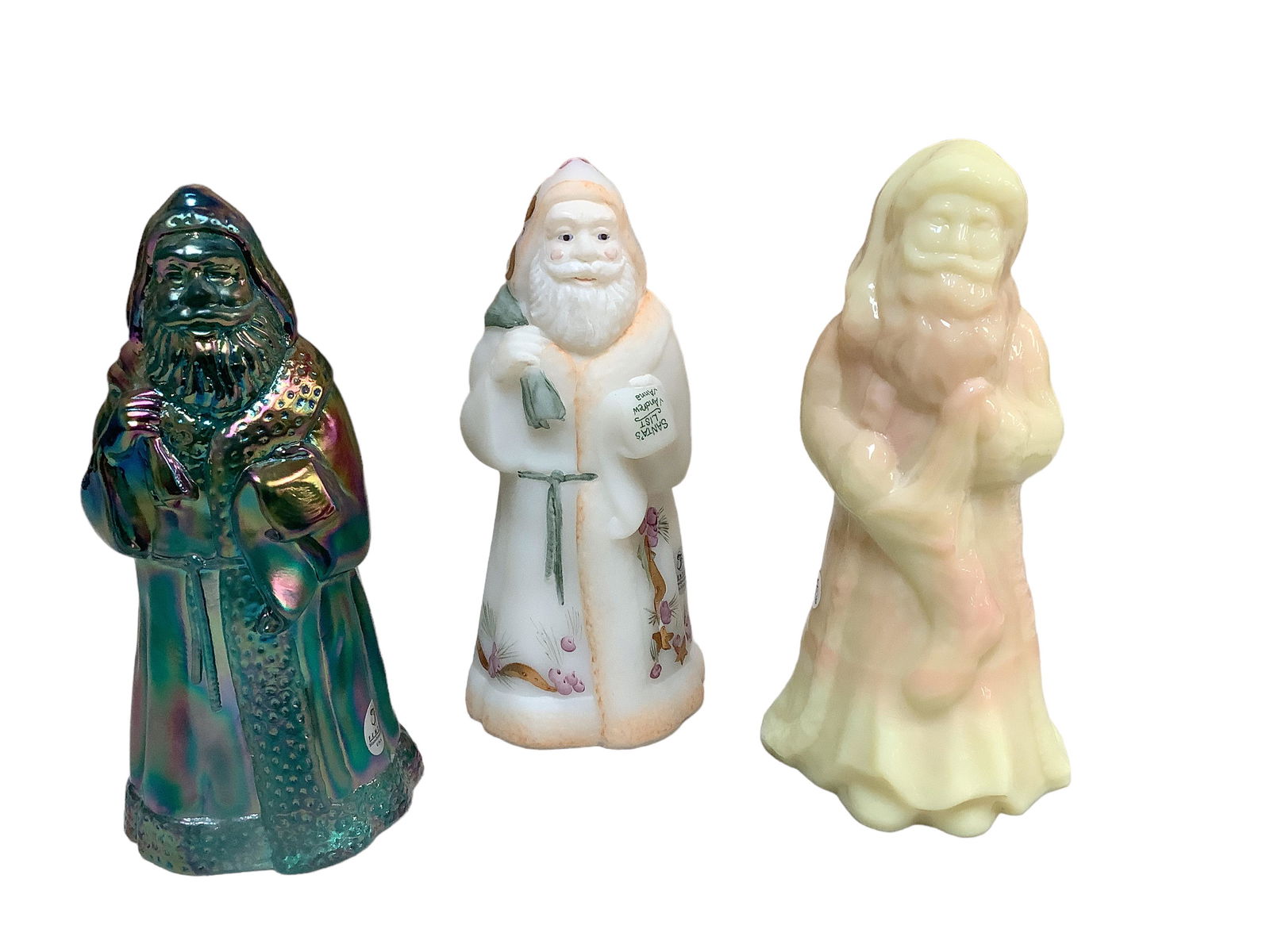(3) Fenton Glass Santas (1 of 3)