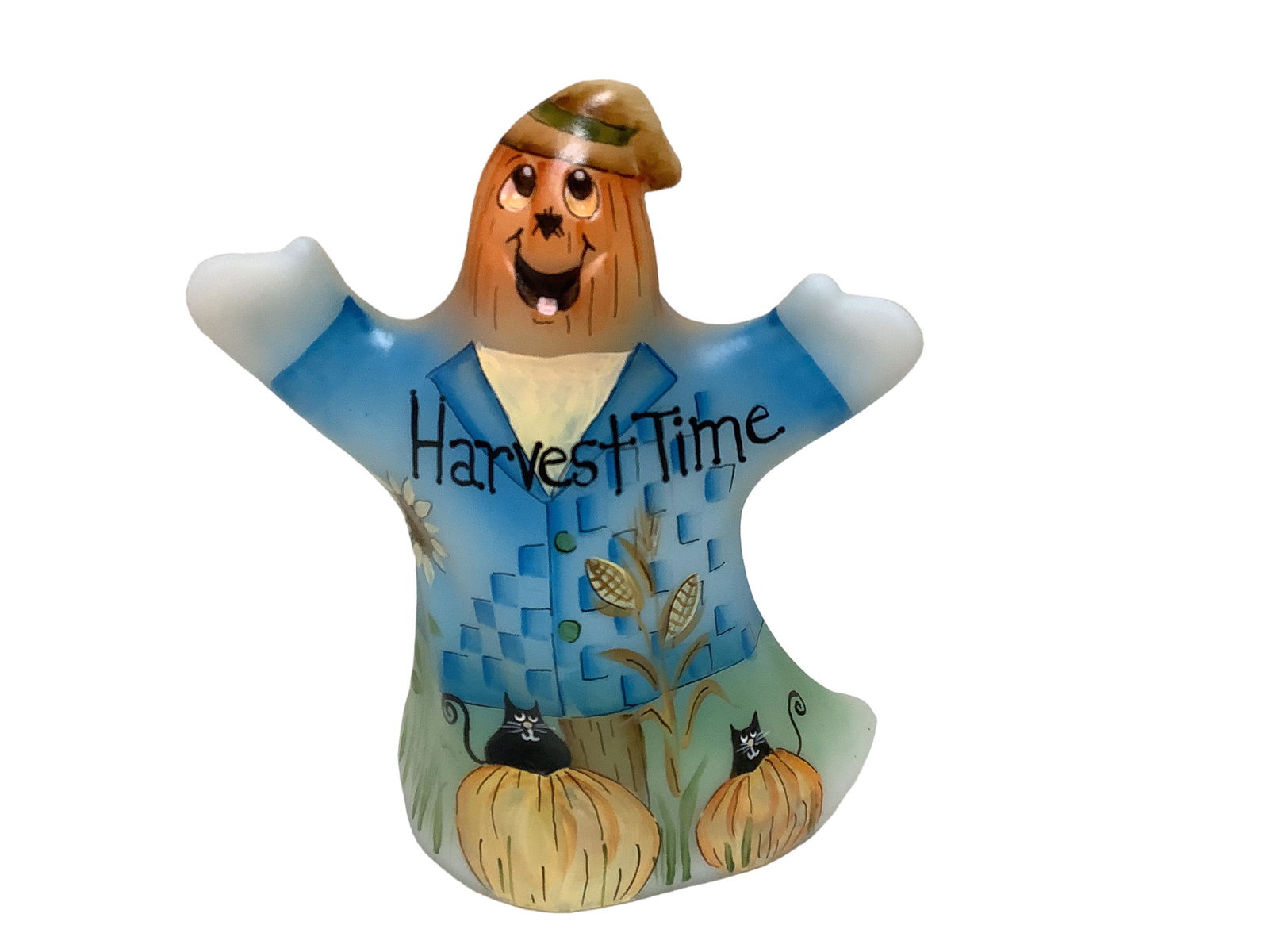 Fenton Glass Hand Painted 6î Harvest Time Happy Ghost (1 of 3)
