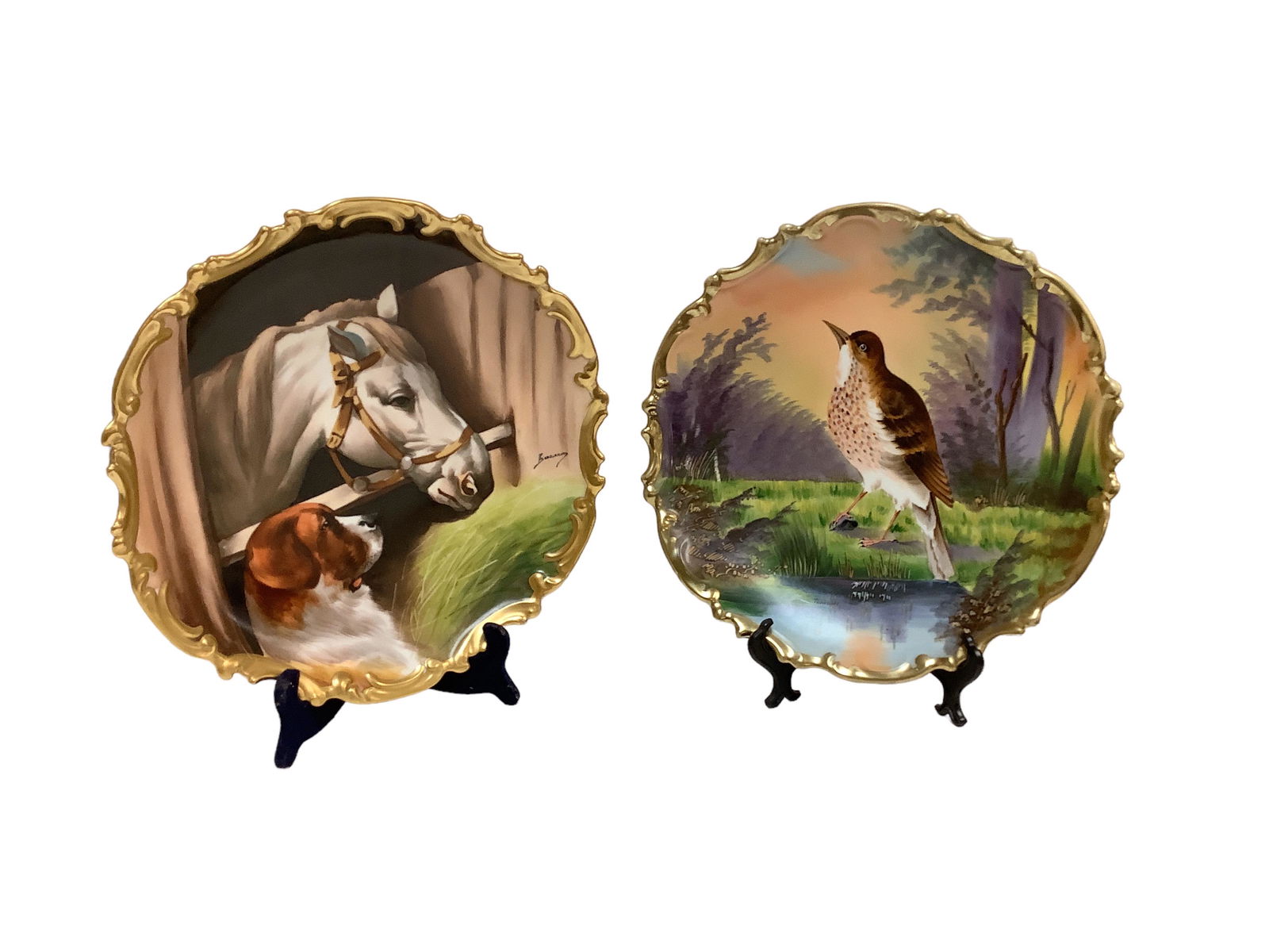 (2) Hand Painted 13î Decorator Plates (1 of 1)