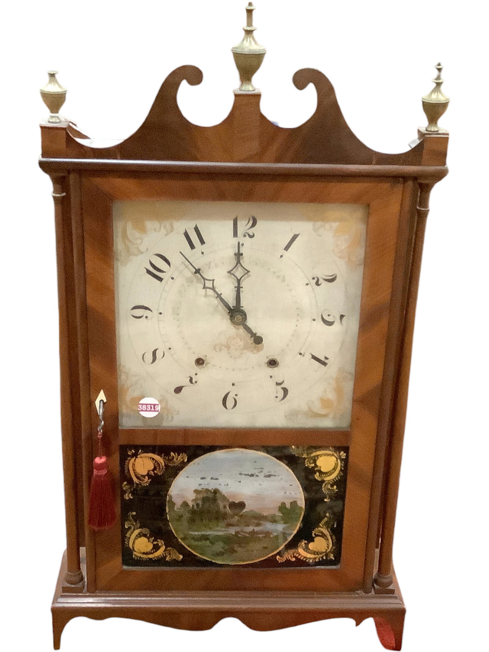 Mahogany Pilar And Scroll Clock (1 of 6)