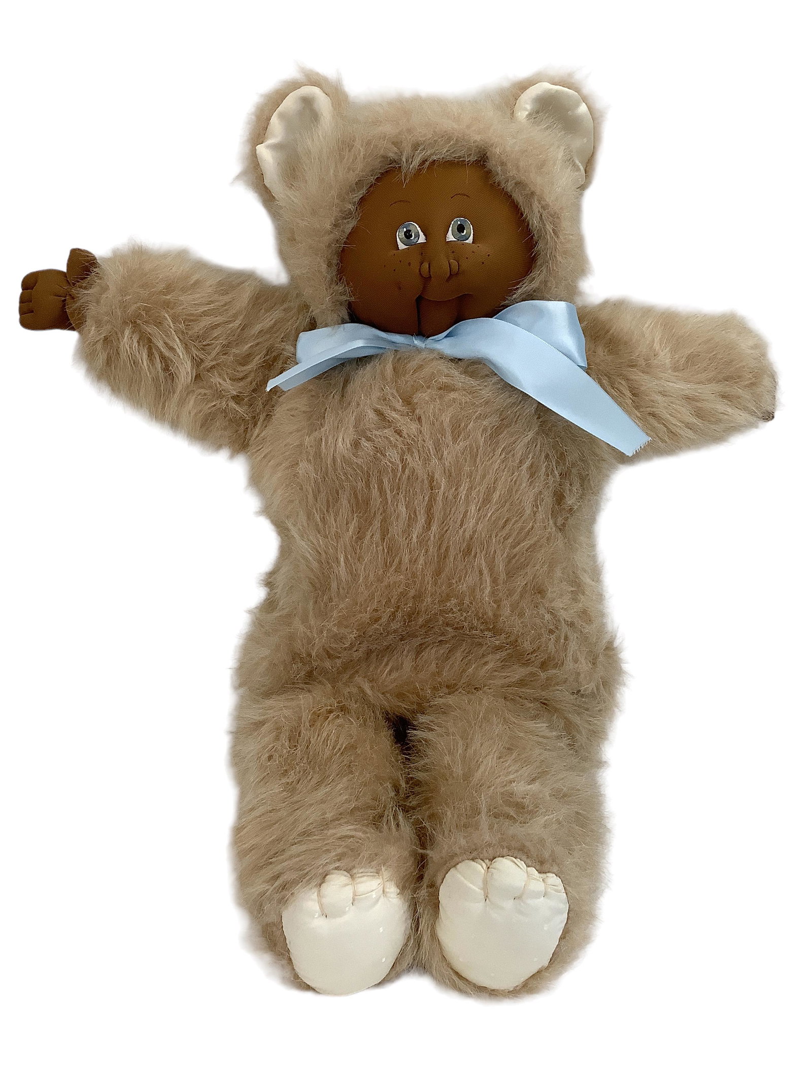 1990 African American Cabbage Patch Kid: 1990 African American Cabbage Patch Kid This is Ben Cal. He was born on 08/25/1990 & adopted through Hobby City in Anaheim, California. He is wearing a special bear outfit designed & created by them.