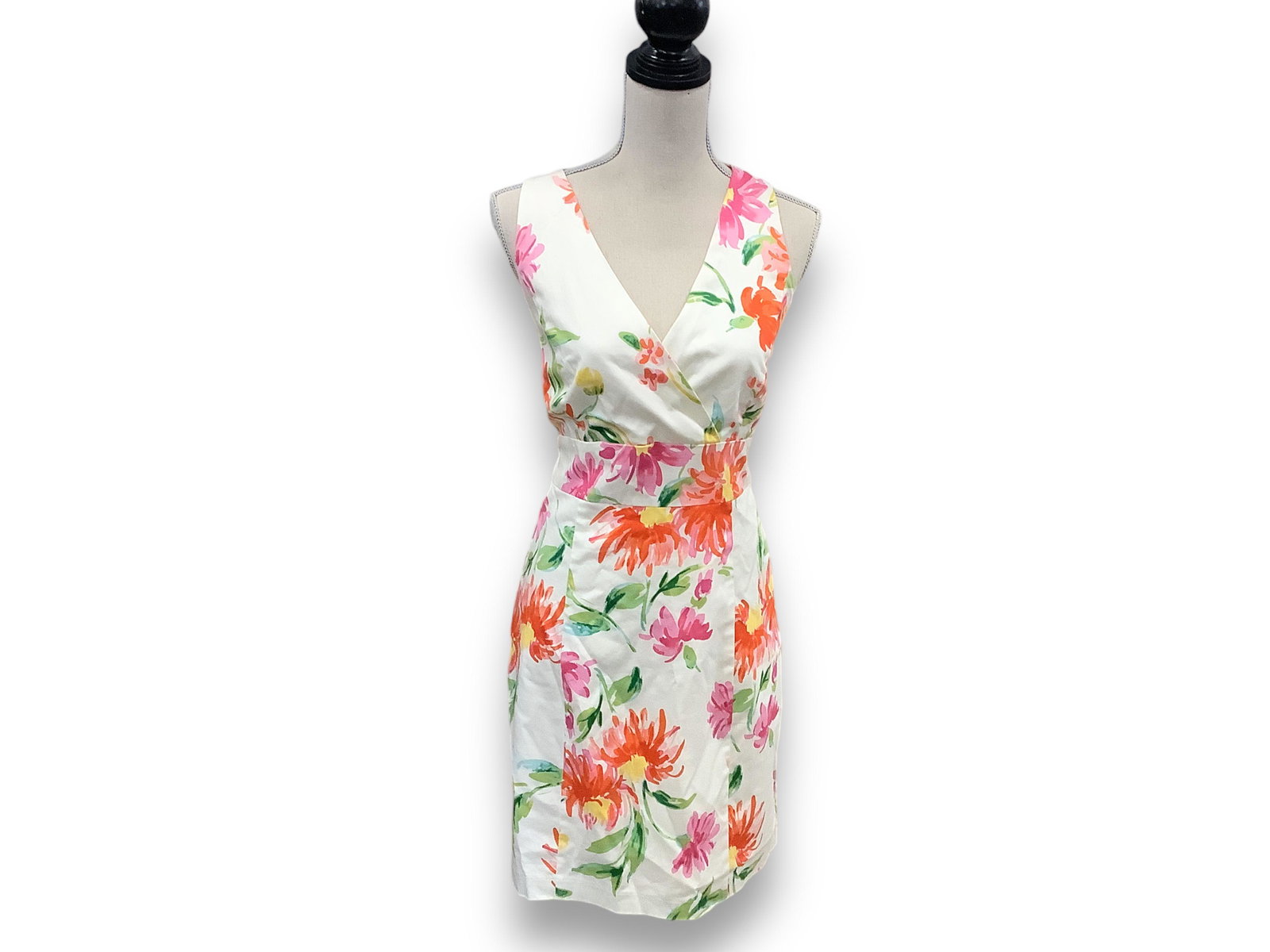 Tommy Hilfiger Sleeveless Dress: Tommy Hilfiger Sleeveless Dress Beautiful knee length Tommy Hilfiger sleeveless dress with floral design. Size 12. Shell is 98% cotton and the lining is 100% polyester. Wash inside out with cold water