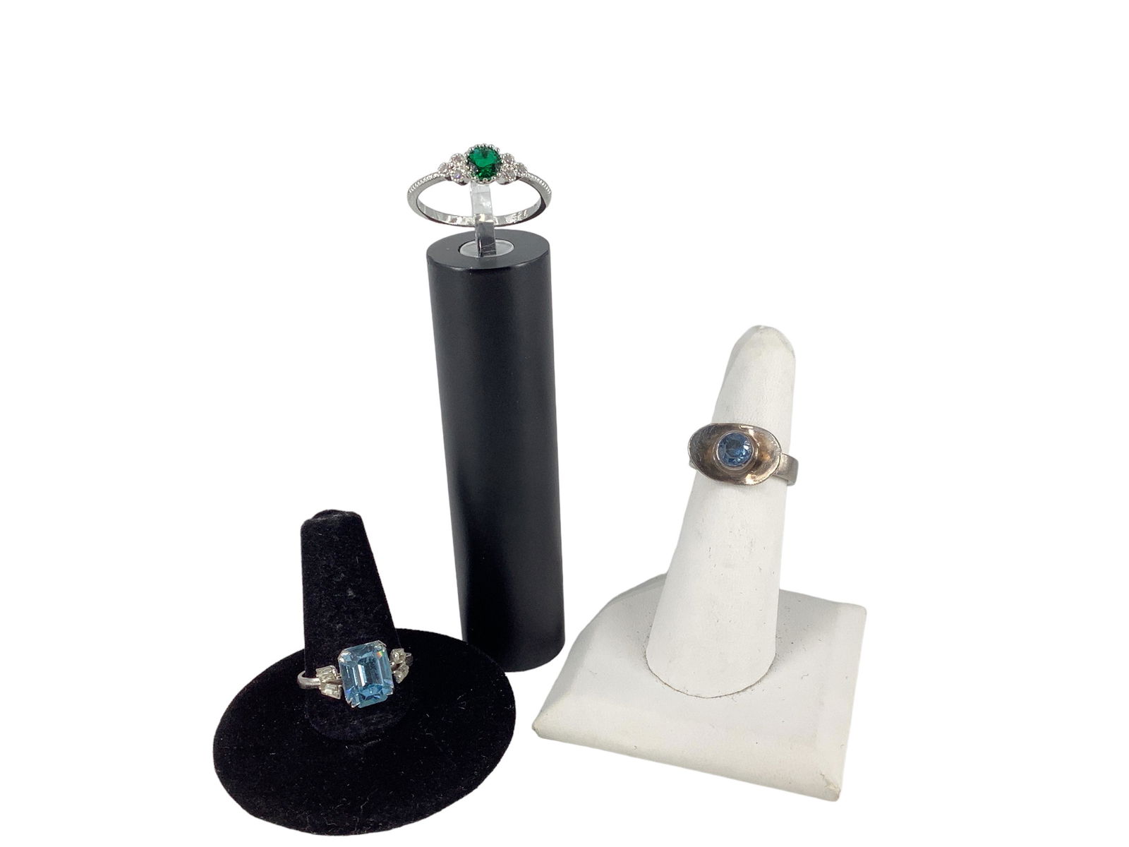 Three Sterling Rings with Stones (1 of 5)