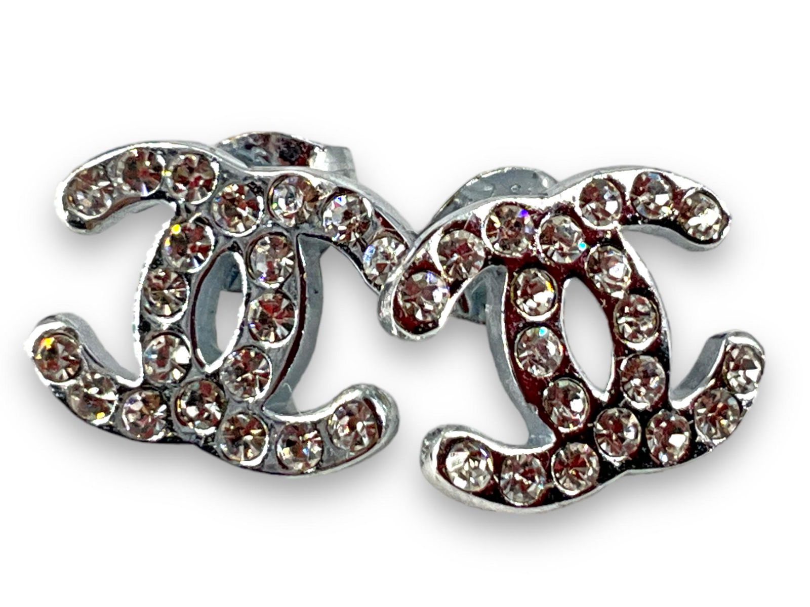 Sterling Silver and Diamante Stone Stud Earrings (1 of 5)