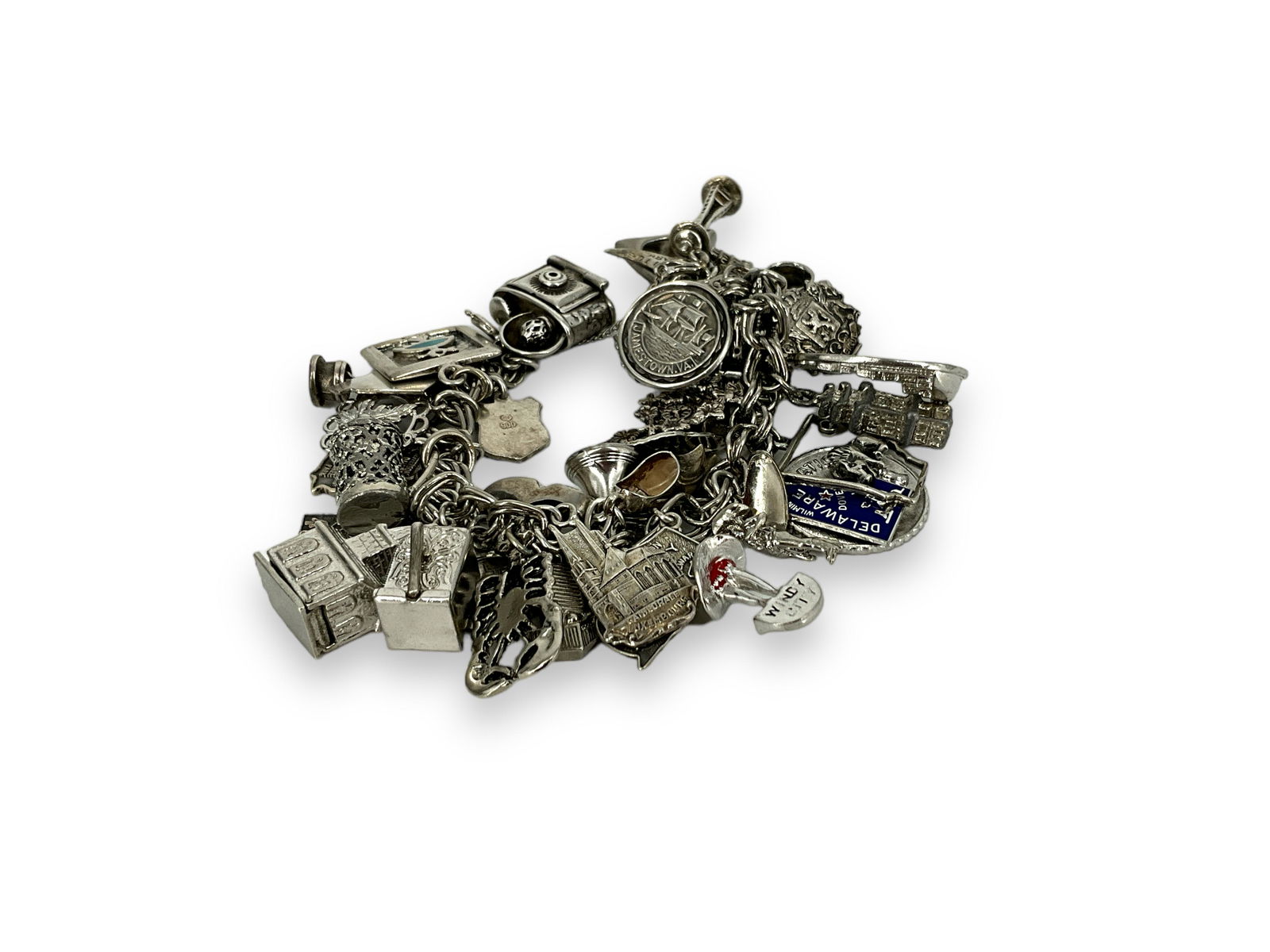 Heavy Silver Charm Bracelet (1 of 4)