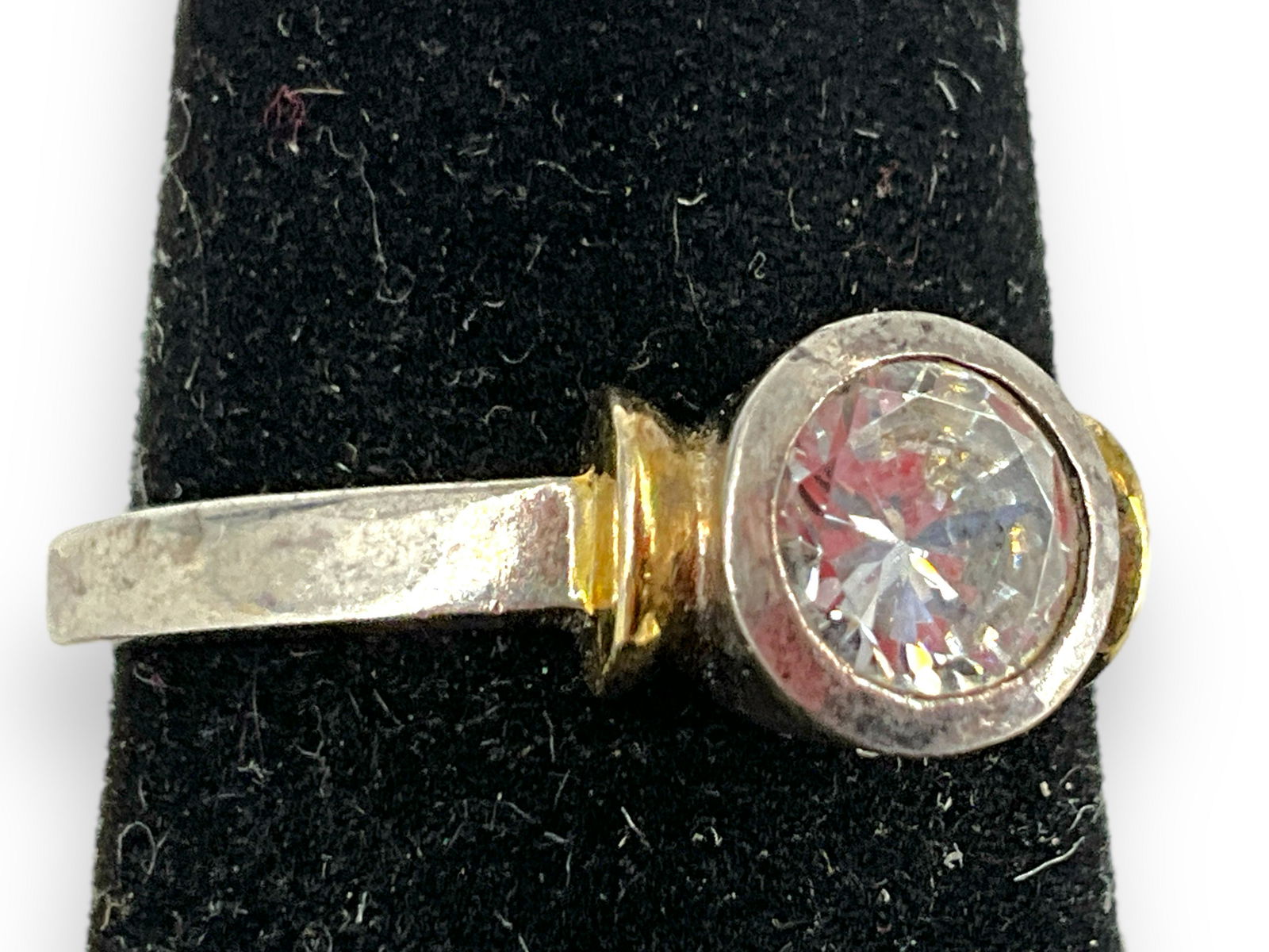 Modern Sterling Silver and Stone Ring (1 of 4)