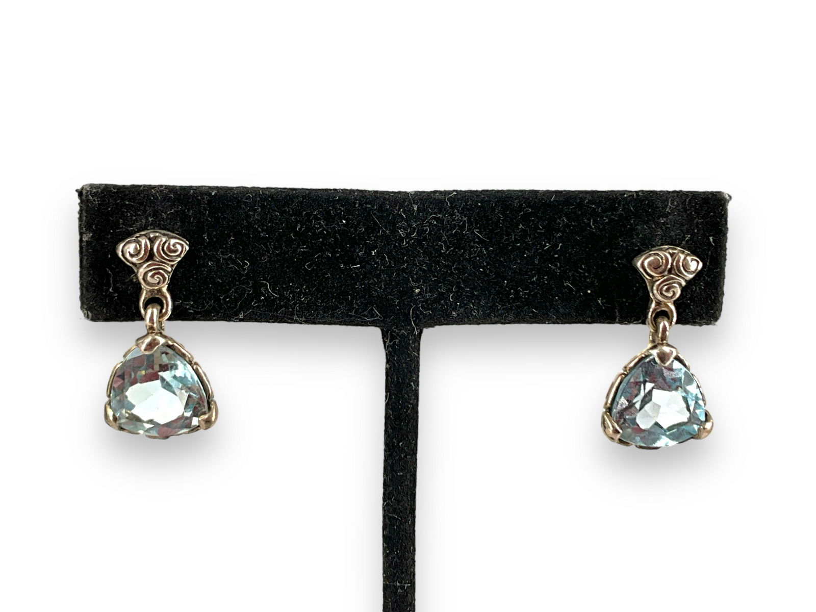 Sterling Silver & Blue Topaz Earrings (1 of 5)