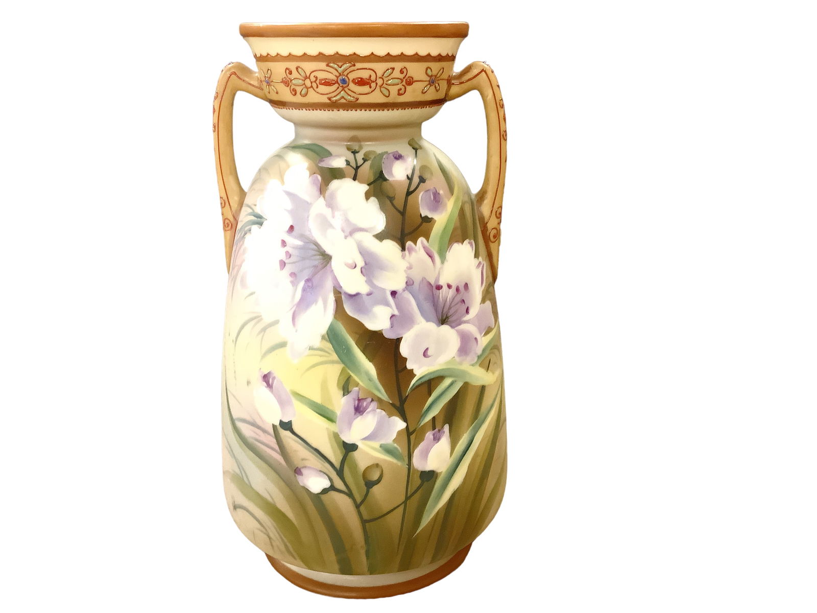 Antique Nippon Moriage Porcelain Vase (1 of 2)