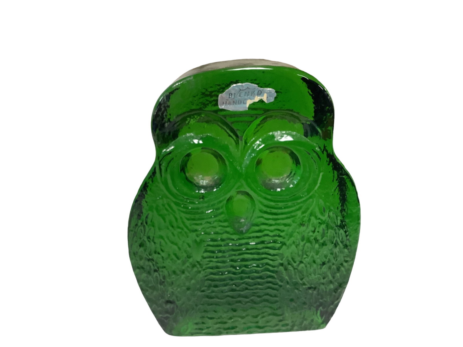 Blenko Green Glass Owl: Blenko Green Glass Owl Green Glass Owl 7î T.