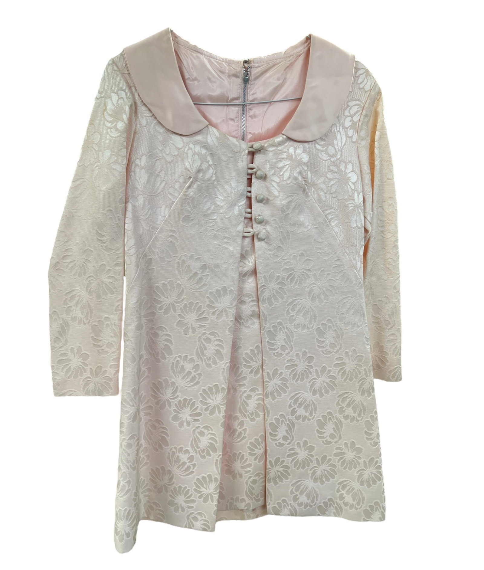 Vintage Pink Dress with Jacket (1 of 4)