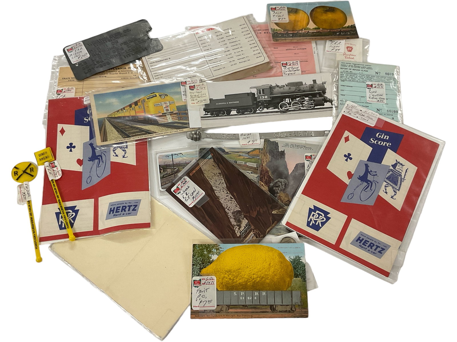 Railroad Ephemera: Railroad Ephemera Including PRR.