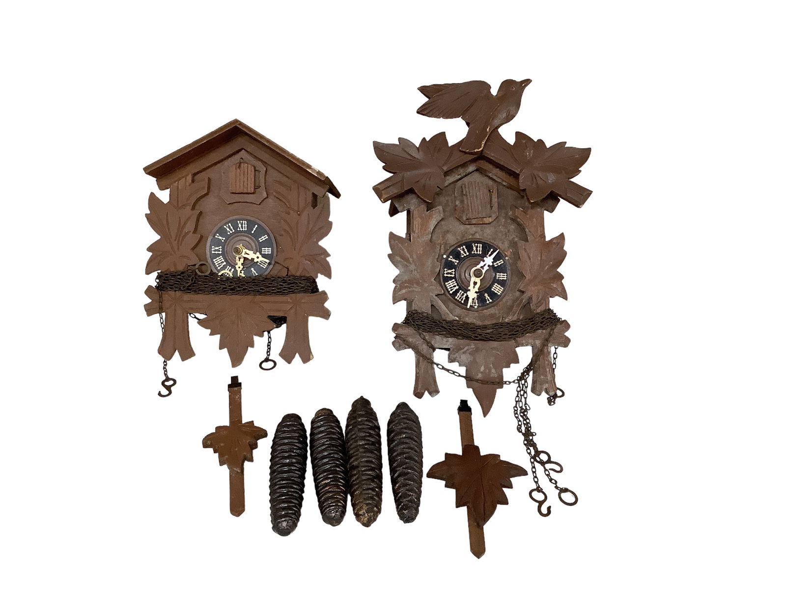 Pair of German Made Cuckoo Clocks (1 of 1)